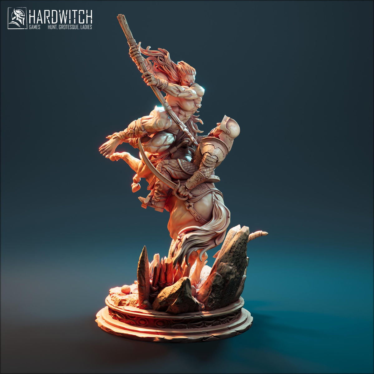 The Hunter Becomes the Hunted Figure - 75mm / 1:12 Scale - HardWitch Games - Resin Printed Statue for Display Painting