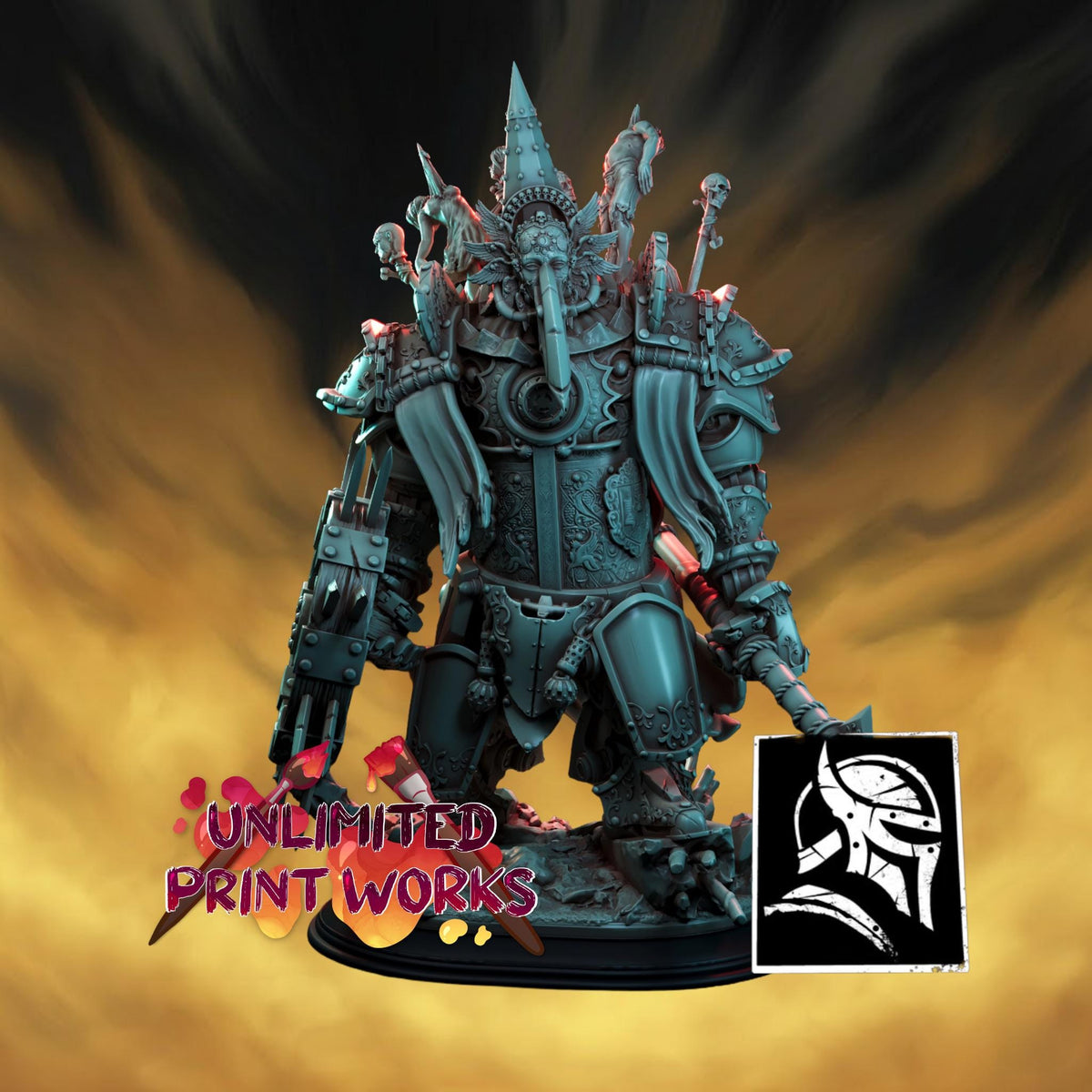 Mobile War Shrine Miniature - 28mm / 32mm / 36mm - HardWitch Games - Resin Printed Figure for TTRPGs, Board Games, and Wargaming