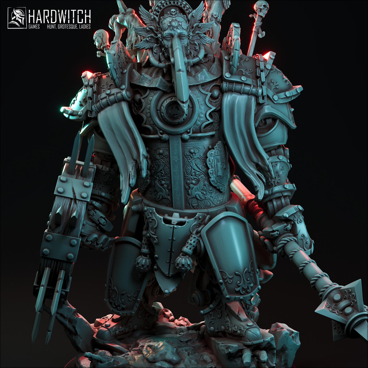 Mobile War Shrine Miniature - 28mm / 32mm / 36mm - HardWitch Games - Resin Printed Figure for TTRPGs, Board Games, and Wargaming