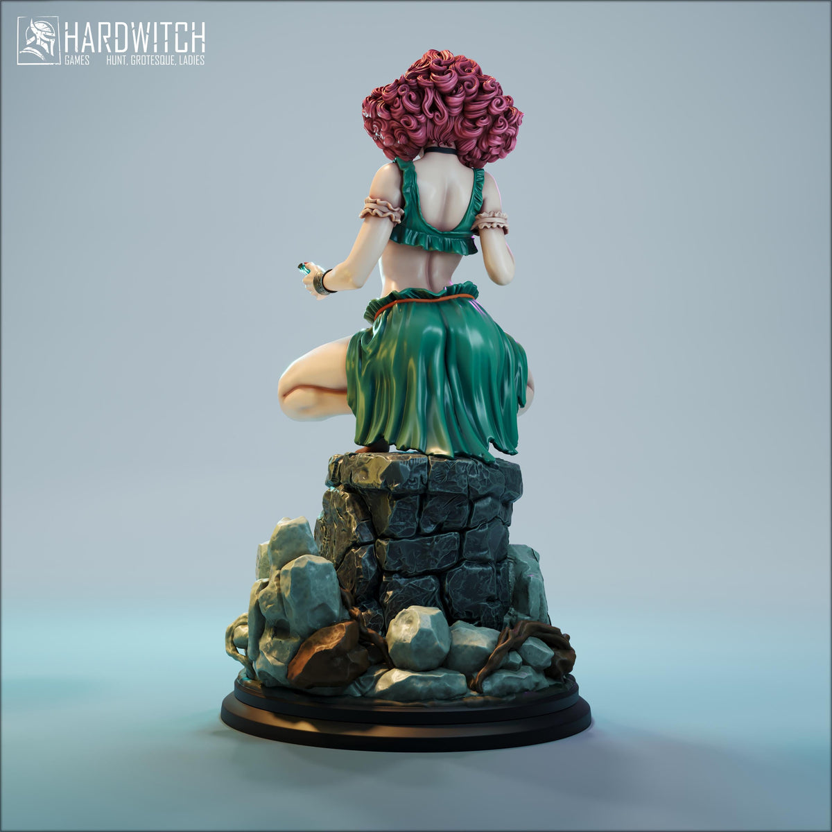 Asiri Hedgewitch Miniature (2 Versions, Standard & NSFW Variations) - 28mm / 32mm / 36mm / 75mm / 1:12 Scale - HardWitch Games