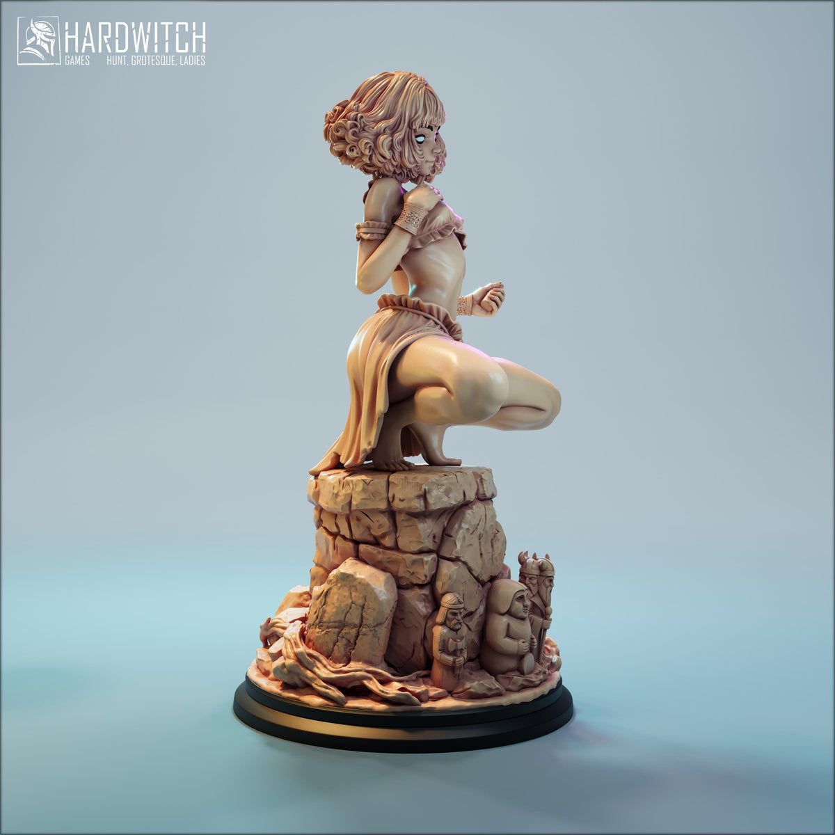 Asiri Hedgewitch Miniature (2 Versions, Standard & NSFW Variations) - 28mm / 32mm / 36mm / 75mm / 1:12 Scale - HardWitch Games