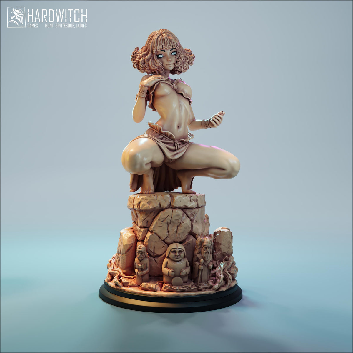 Asiri Hedgewitch Miniature (2 Versions, Standard & NSFW Variations) - 28mm / 32mm / 36mm / 75mm / 1:12 Scale - HardWitch Games