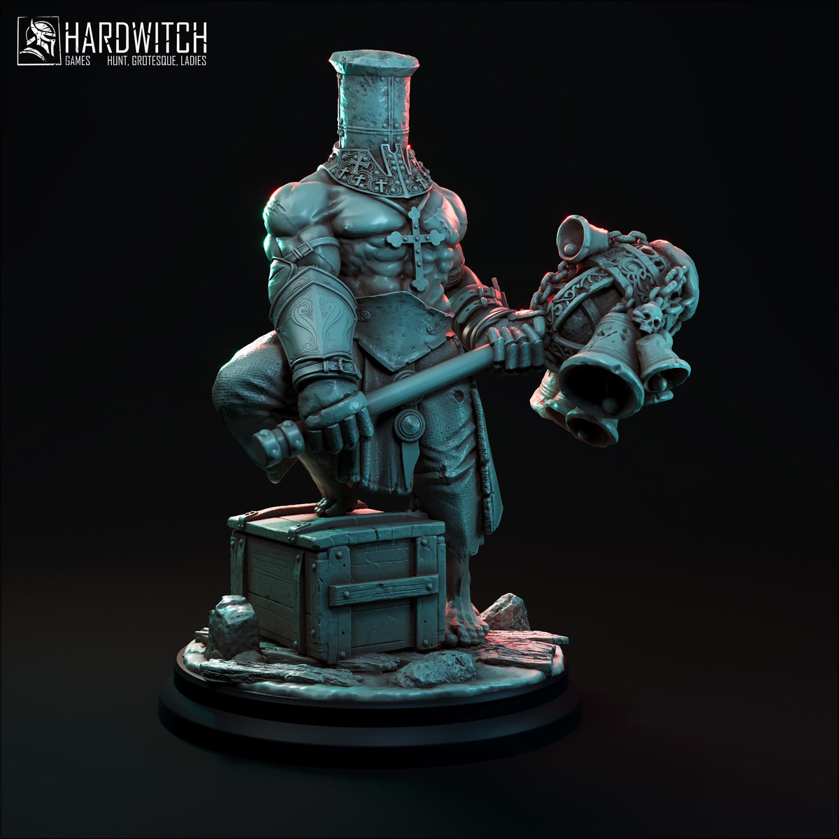 War Communicant Miniature - 28mm / 32mm / 36mm / 75mm - HardWitch Games - Resin Printed Figure for TTRPGs, Board Games, and Wargaming