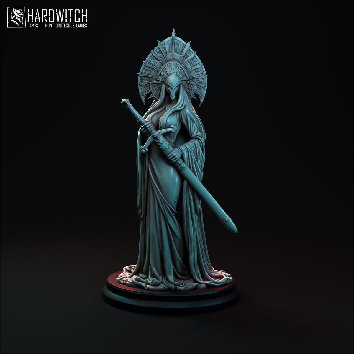 Avowed War Nun Miniature - 28mm / 32mm / 36mm / 75mm - HardWitch Games - Resin Printed Figure for TTRPGs, Board Games, and Wargaming