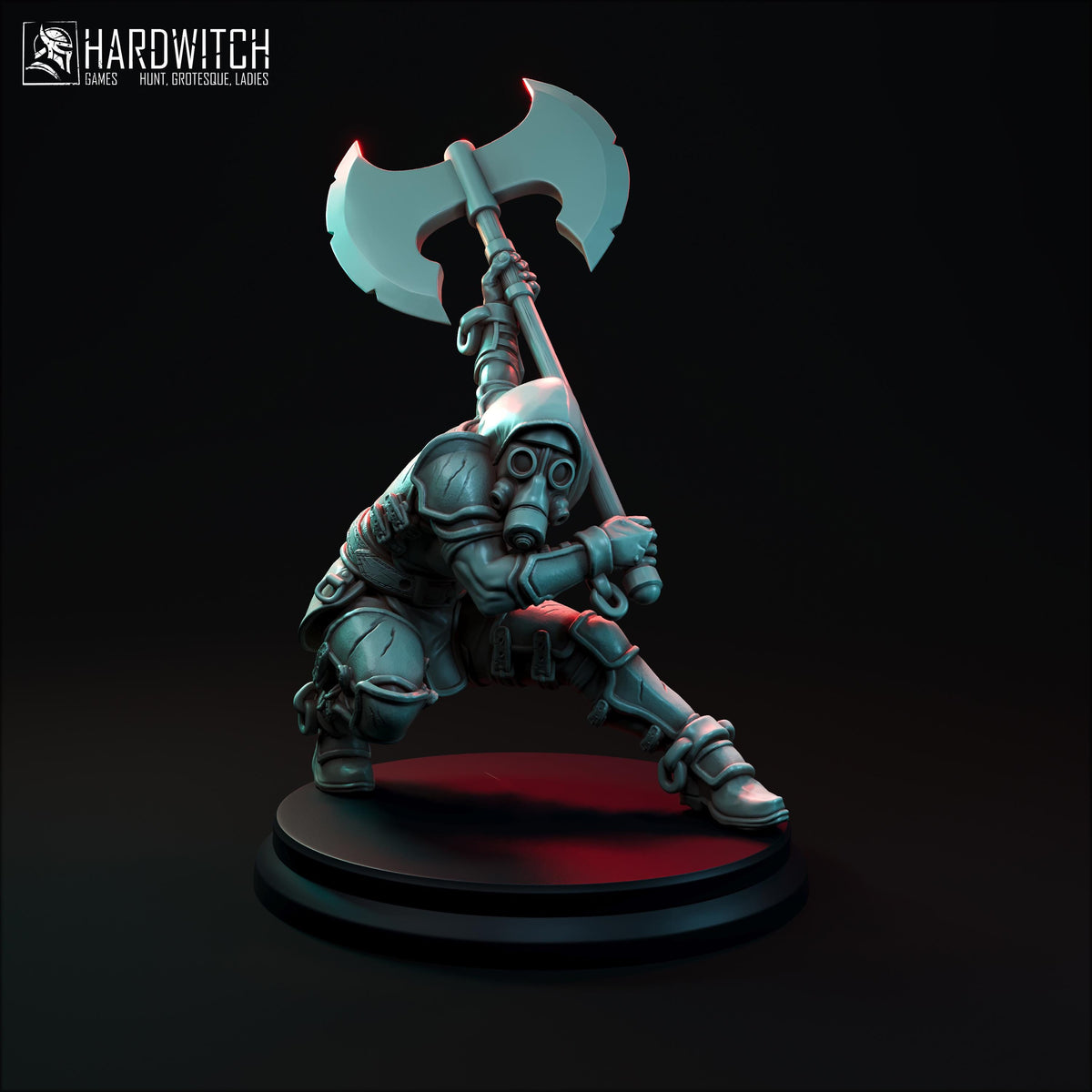 Mercenary Traykir Miniature (2 Variations) - 28mm / 32mm / 36mm / 75mm - HardWitch Games - Resin Printed Figure for TTRPGs and Wargaming