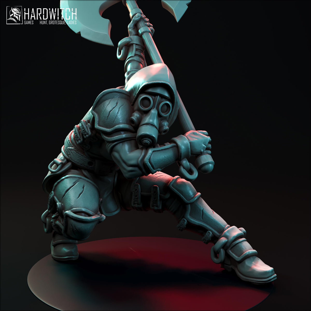 Mercenary Traykir Miniature (2 Variations) - 28mm / 32mm / 36mm / 75mm - HardWitch Games - Resin Printed Figure for TTRPGs and Wargaming