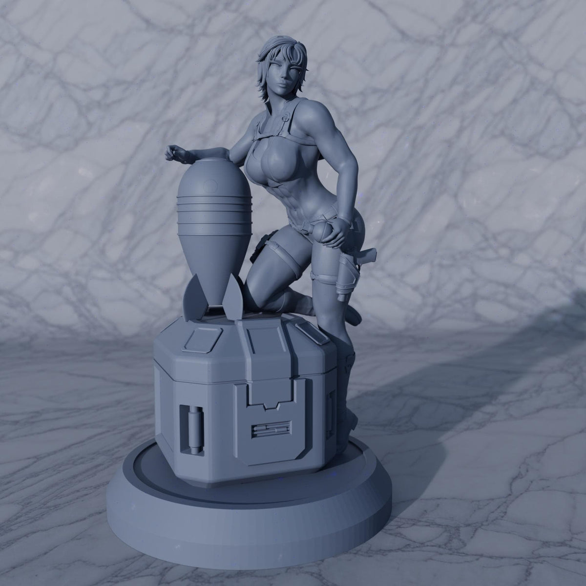 Vault Project Miniature (4 Variations including NSFW) - 28mm / 32mm / 36mm / 75mm - QB Works - Resin Printed Figures for Painting & Display