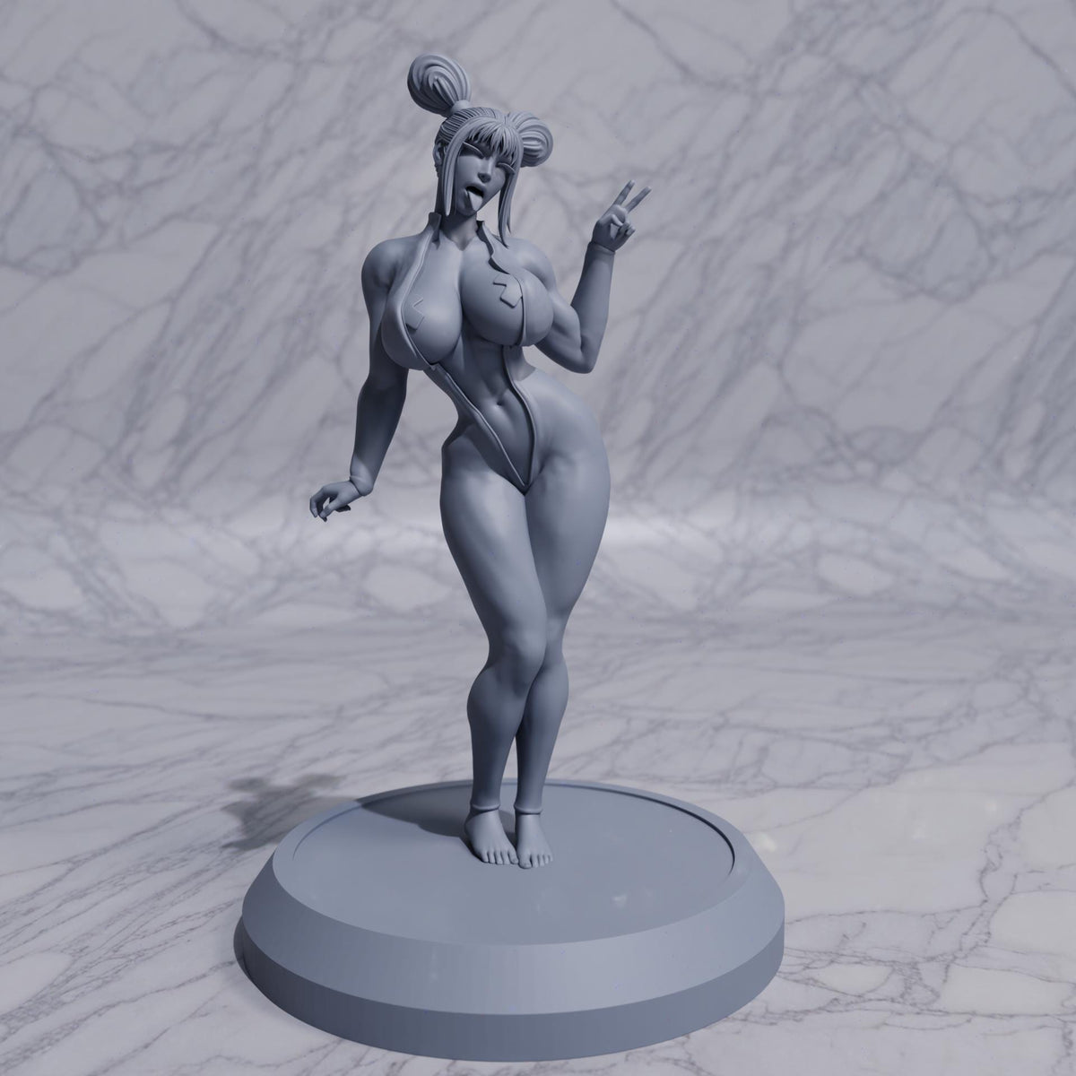 Vault Project Miniature (4 Variations including NSFW) - 28mm / 32mm / 36mm / 75mm - QB Works - Resin Printed Figures for Painting & Display