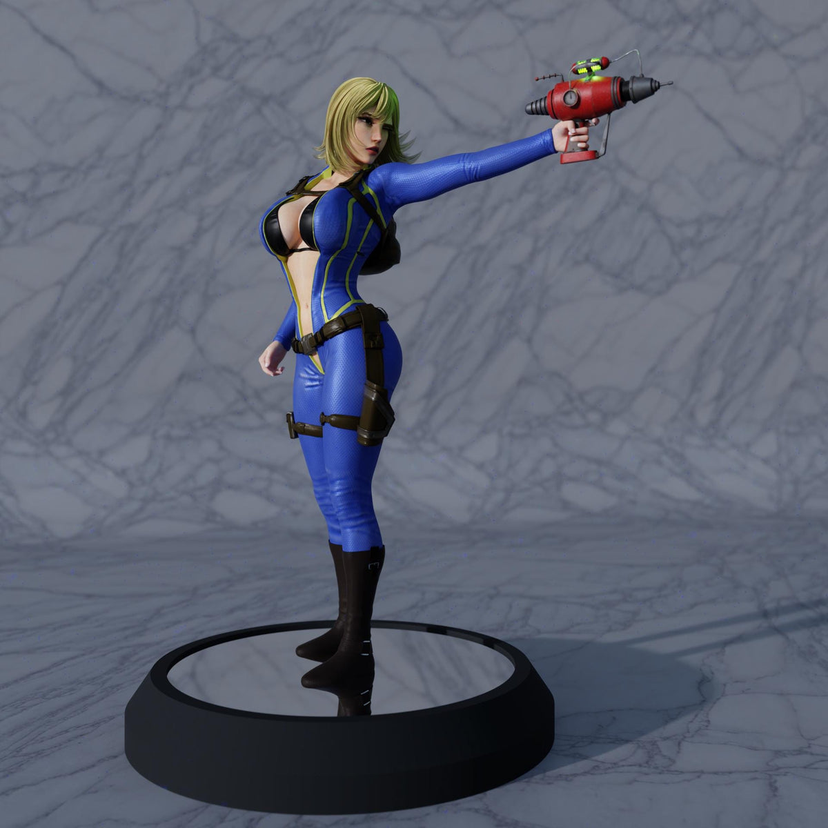 Vault Project Miniature (4 Variations including NSFW) - 28mm / 32mm / 36mm / 75mm - QB Works - Resin Printed Figures for Painting & Display