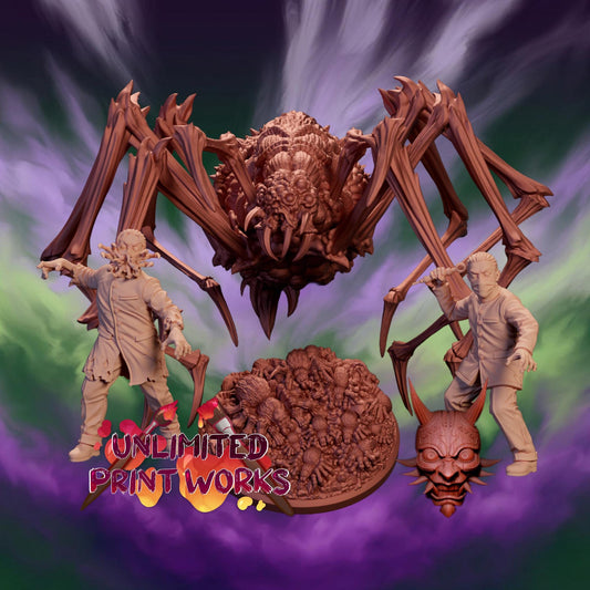 Silence Beneath Silk Horrors Miniatures - 28mm / 32mm / 36mm - Adaevy Creations - Resin Printed Figure for Eldritch Lovecraftian Horror