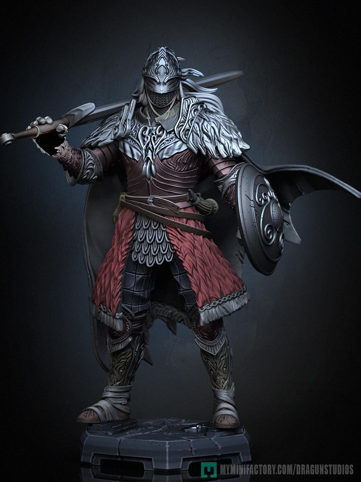 Raging Wolf Miniature - DraGun Studios - 28mm / 32mm / 36mm / 75mm - Resin Printed Figure for D&D, TTRPGs, and Board Games