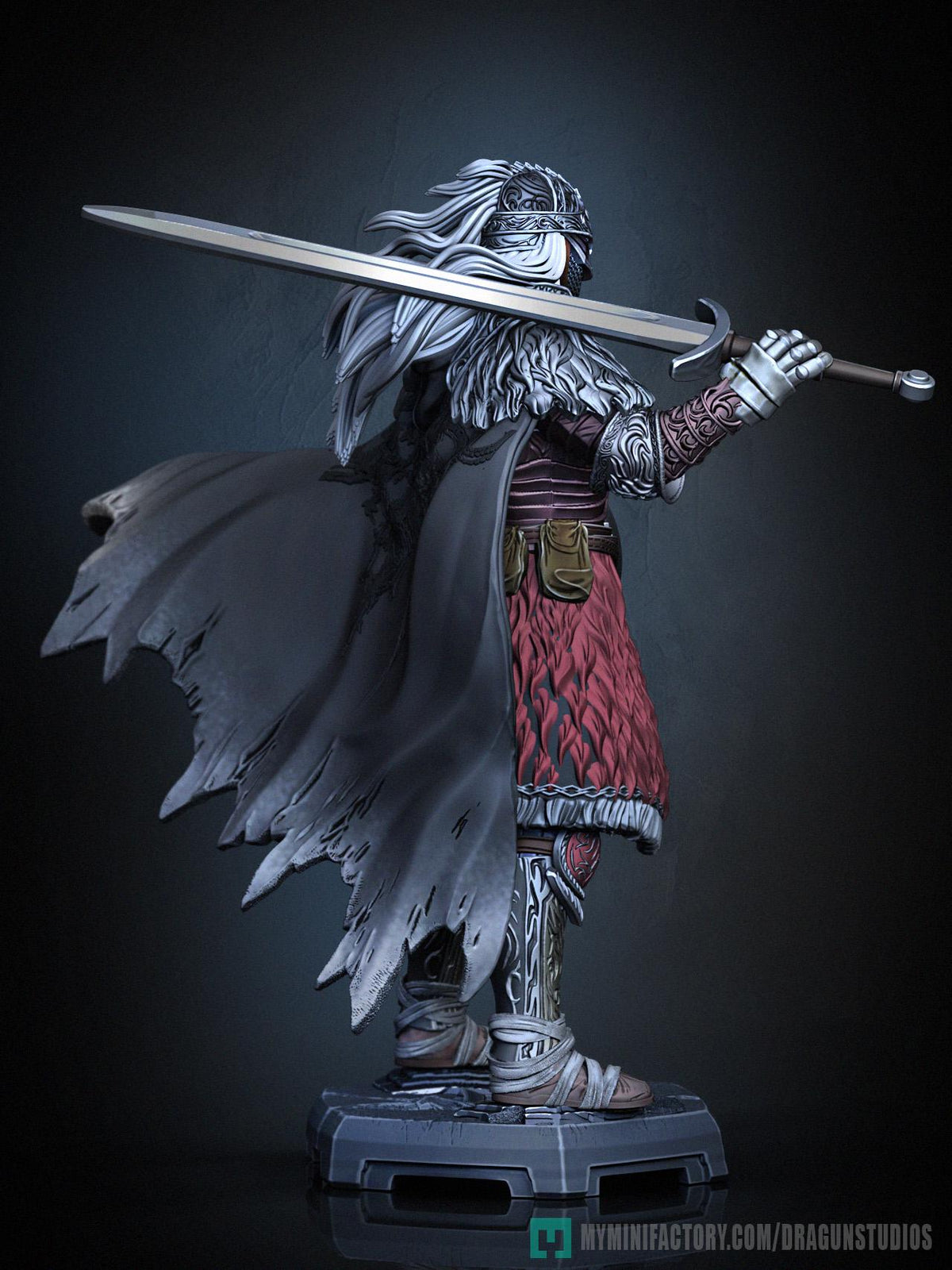 Raging Wolf Miniature - DraGun Studios - 28mm / 32mm / 36mm / 75mm - Resin Printed Figure for D&D, TTRPGs, and Board Games
