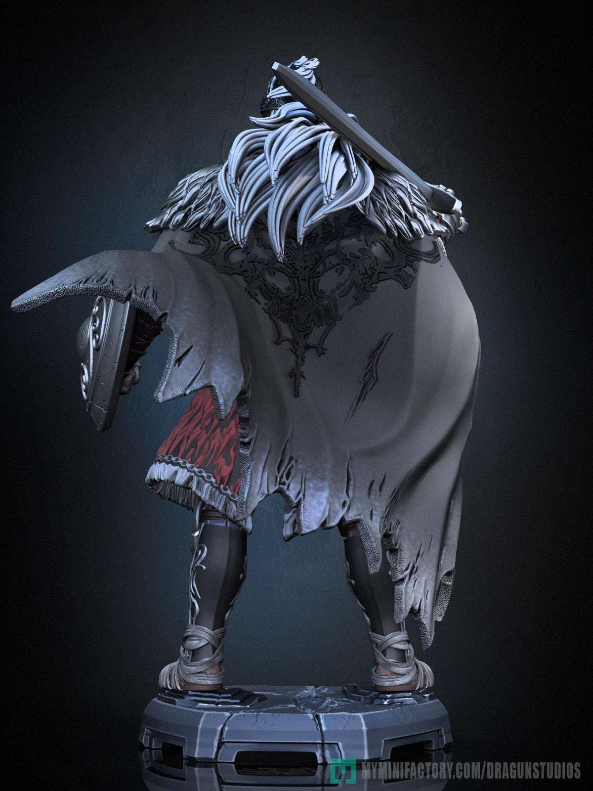 Raging Wolf Miniature - DraGun Studios - 28mm / 32mm / 36mm / 75mm - Resin Printed Figure for D&D, TTRPGs, and Board Games