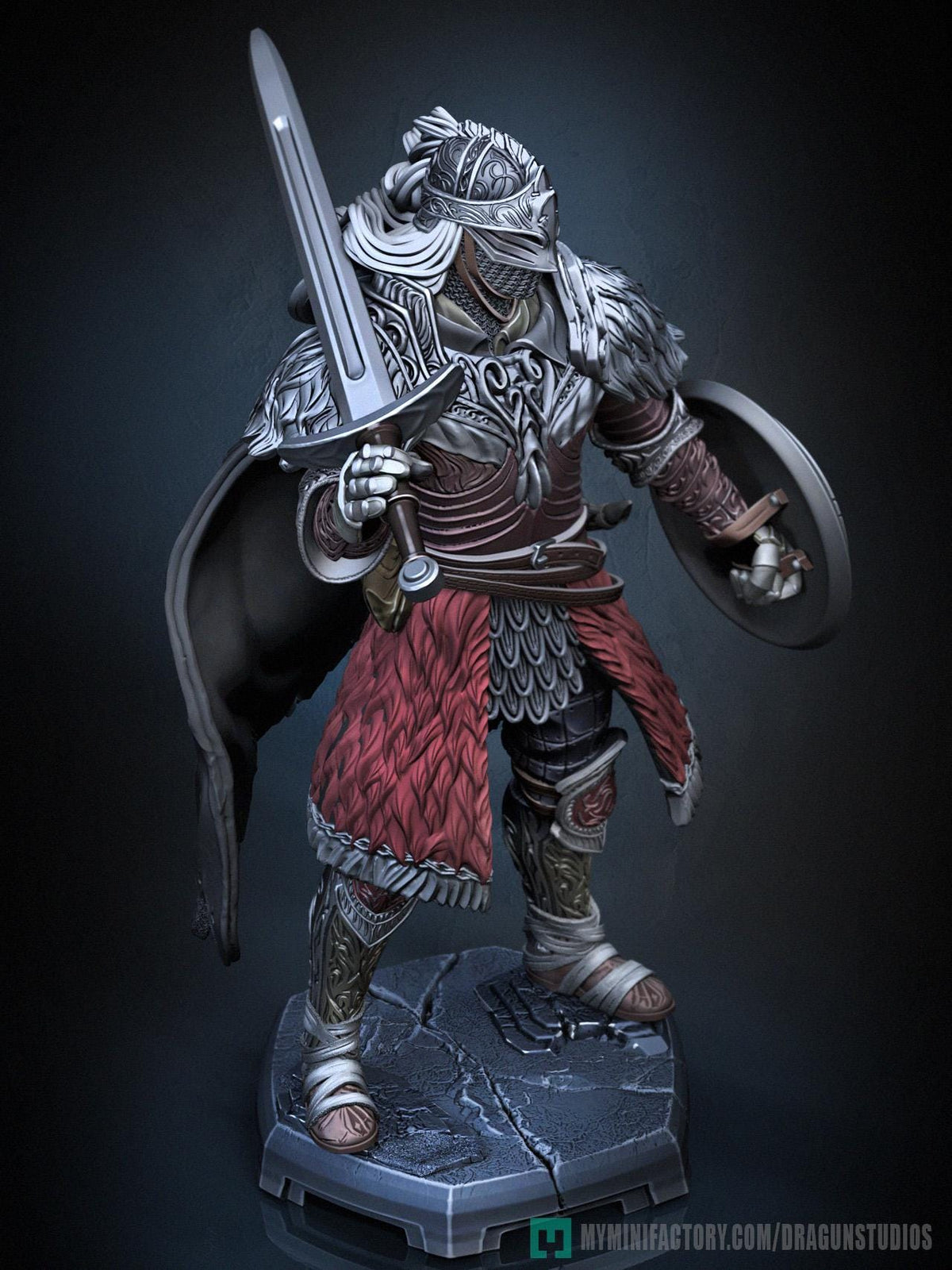 Raging Wolf Miniature - DraGun Studios - 28mm / 32mm / 36mm / 75mm - Resin Printed Figure for D&D, TTRPGs, and Board Games