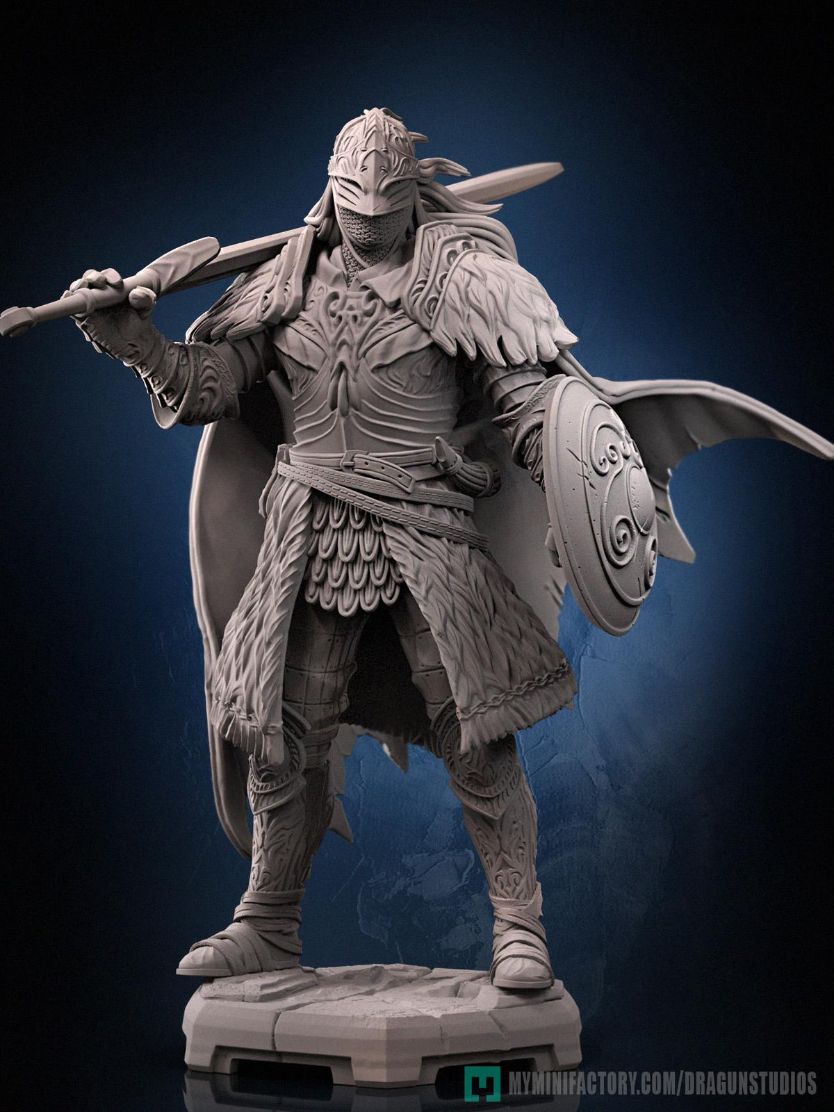 Raging Wolf Miniature - DraGun Studios - 28mm / 32mm / 36mm / 75mm - Resin Printed Figure for D&D, TTRPGs, and Board Games