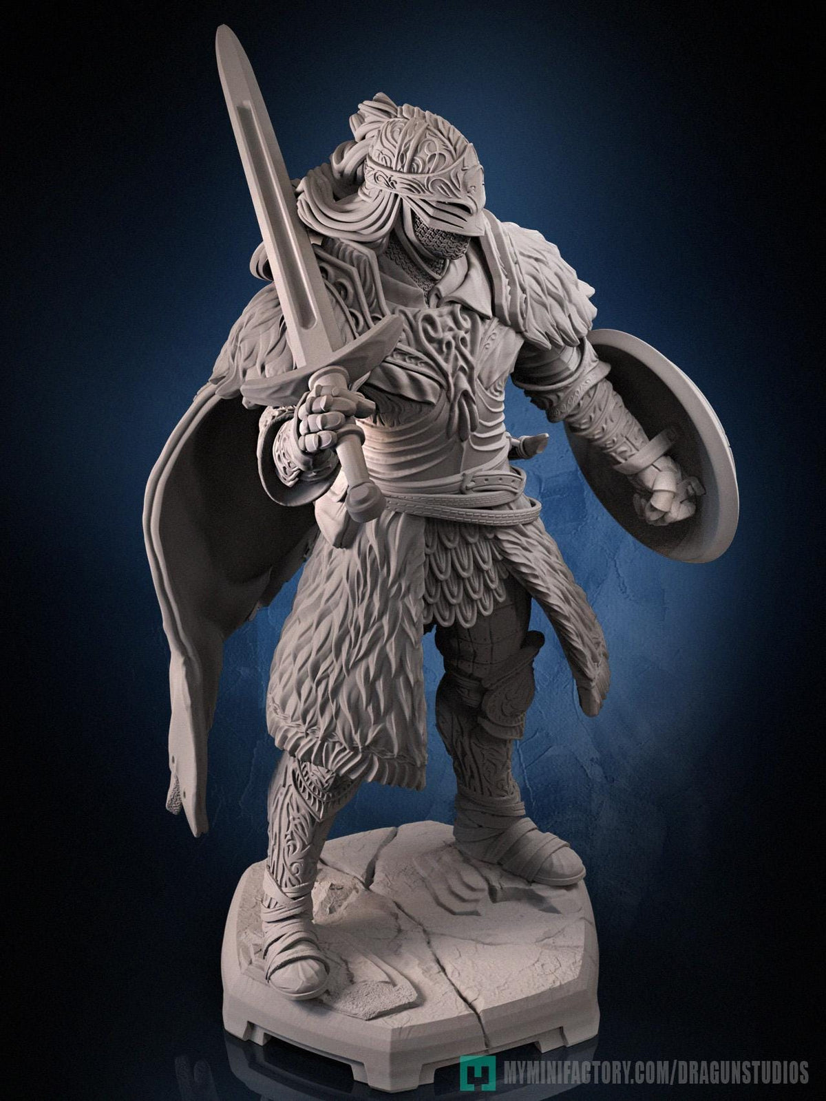 Raging Wolf Miniature - DraGun Studios - 28mm / 32mm / 36mm / 75mm - Resin Printed Figure for D&D, TTRPGs, and Board Games