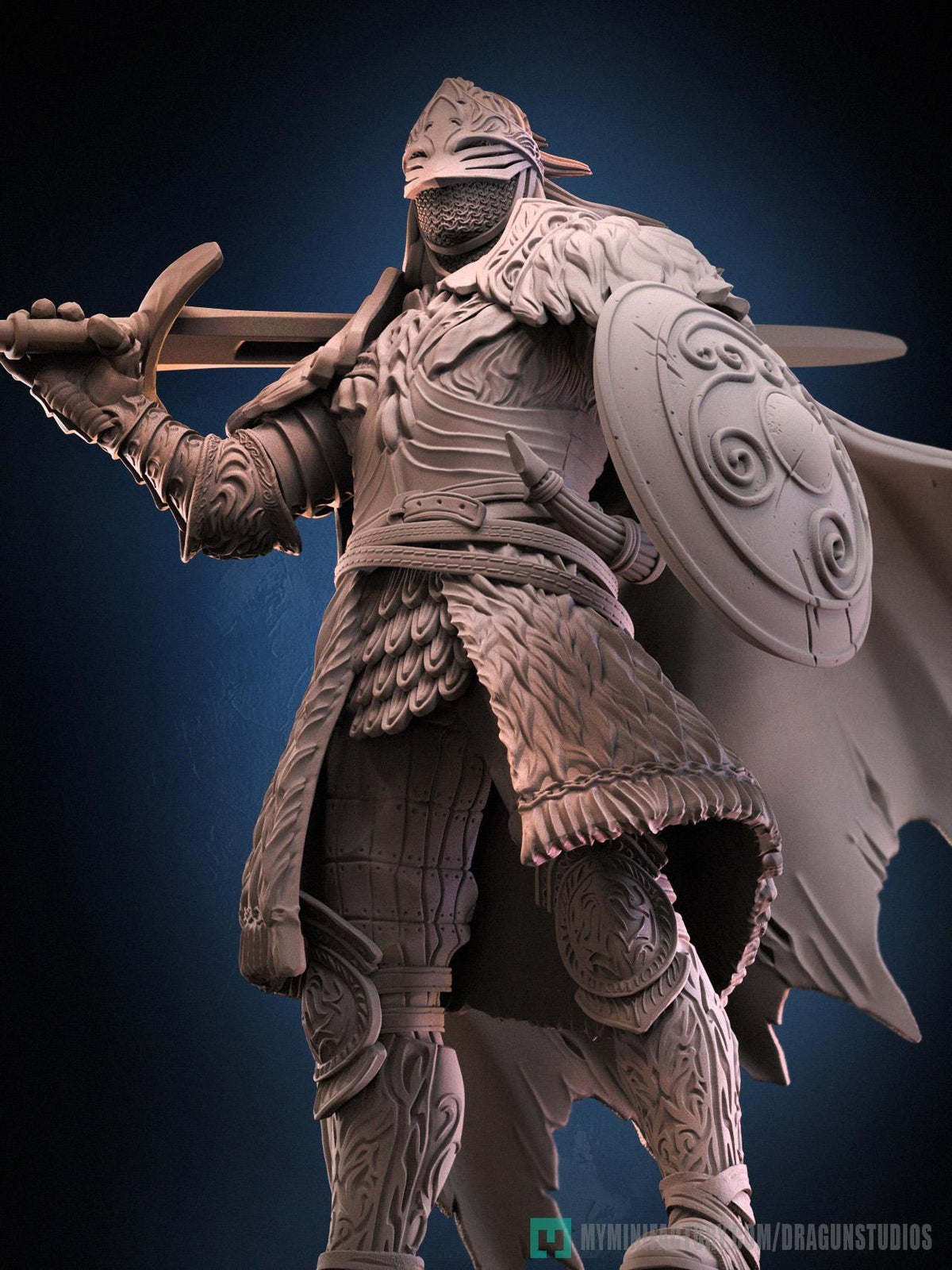 Raging Wolf Miniature - DraGun Studios - 28mm / 32mm / 36mm / 75mm - Resin Printed Figure for D&D, TTRPGs, and Board Games