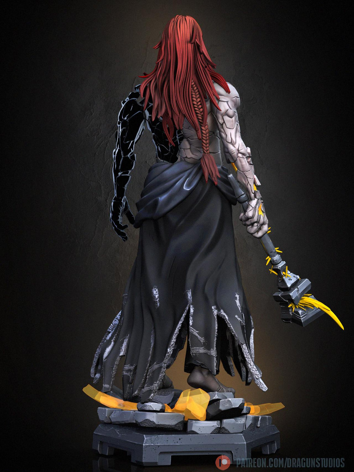 Fractured God Miniature - DraGun Studios - 56mm / 110mm - Resin Printed Figure for D&D, TTRPGs, and Board Games