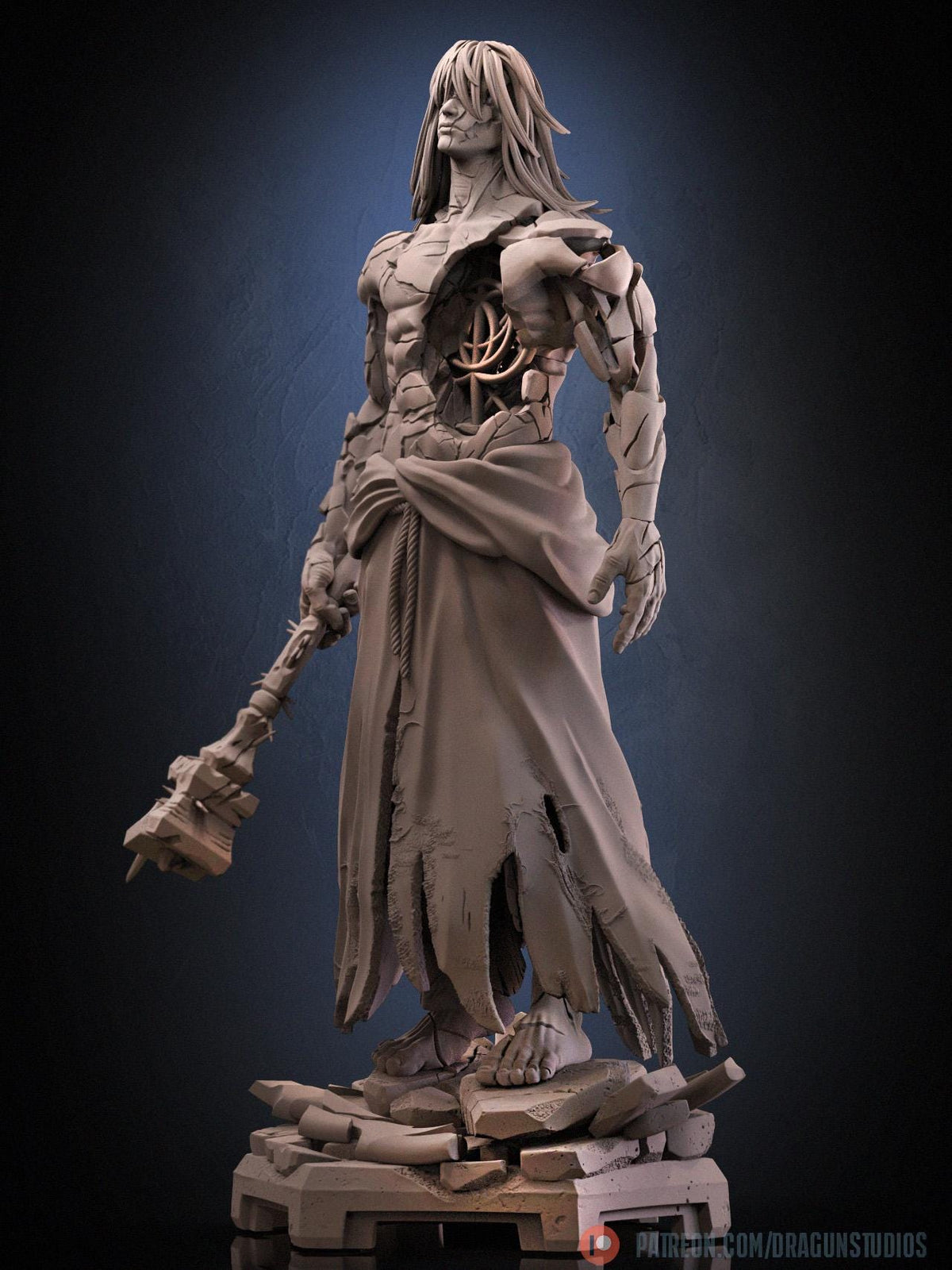 Fractured God Miniature - DraGun Studios - 56mm / 110mm - Resin Printed Figure for D&D, TTRPGs, and Board Games