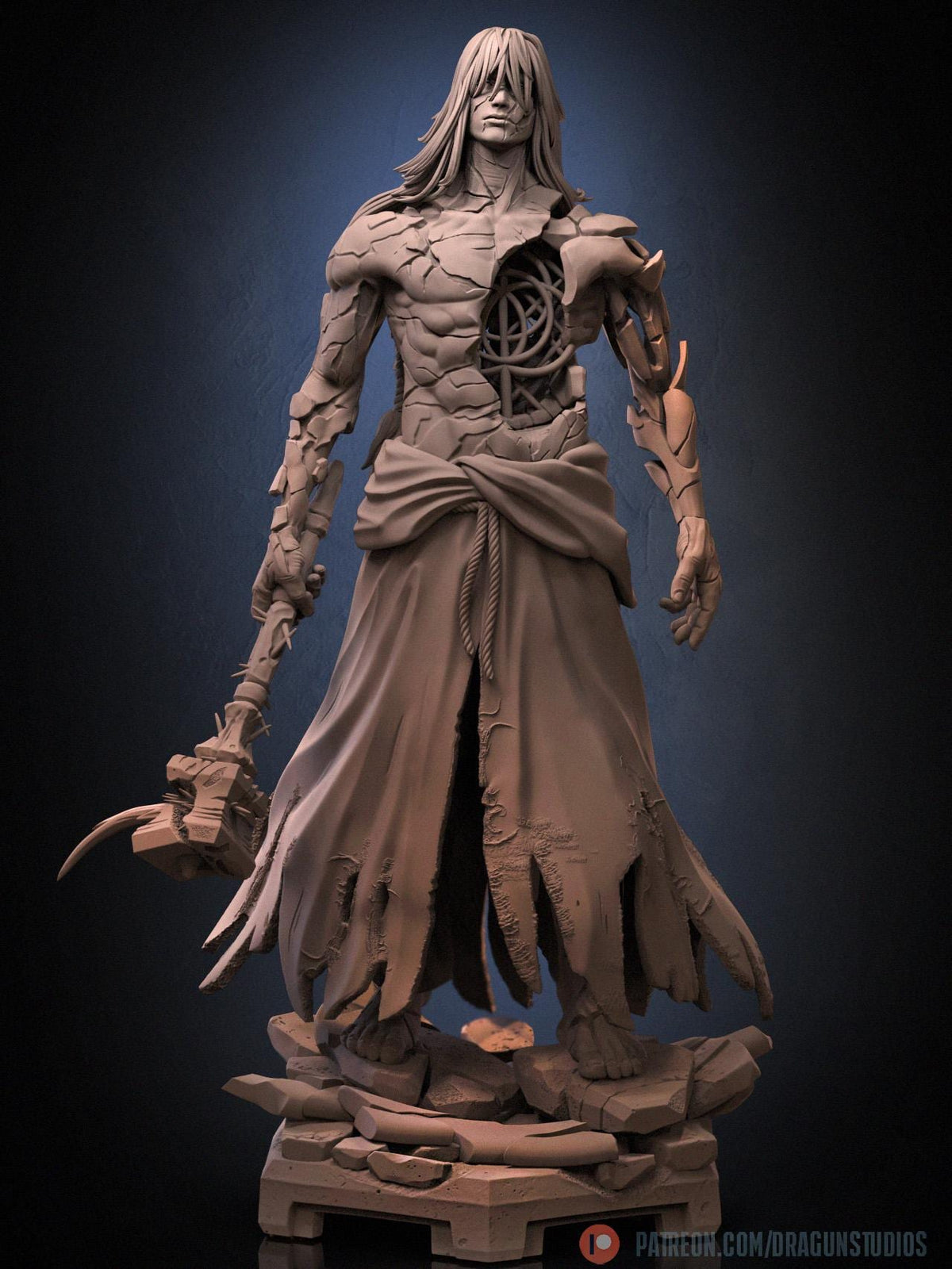 Fractured God Miniature - DraGun Studios - 56mm / 110mm - Resin Printed Figure for D&D, TTRPGs, and Board Games