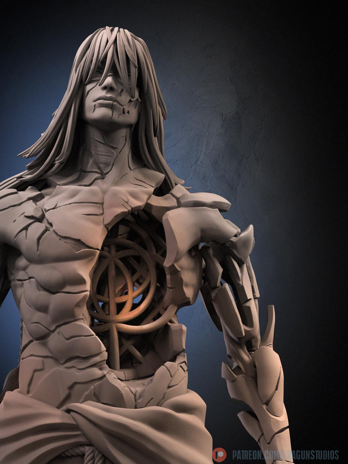 Fractured God Miniature - DraGun Studios - 56mm / 110mm - Resin Printed Figure for D&D, TTRPGs, and Board Games