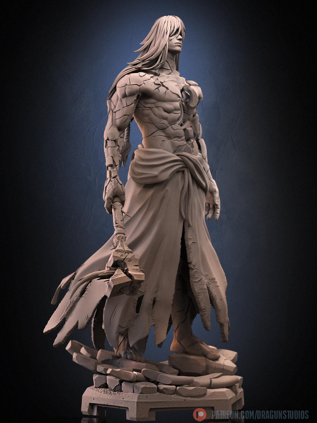 Fractured God Miniature - DraGun Studios - 56mm / 110mm - Resin Printed Figure for D&D, TTRPGs, and Board Games