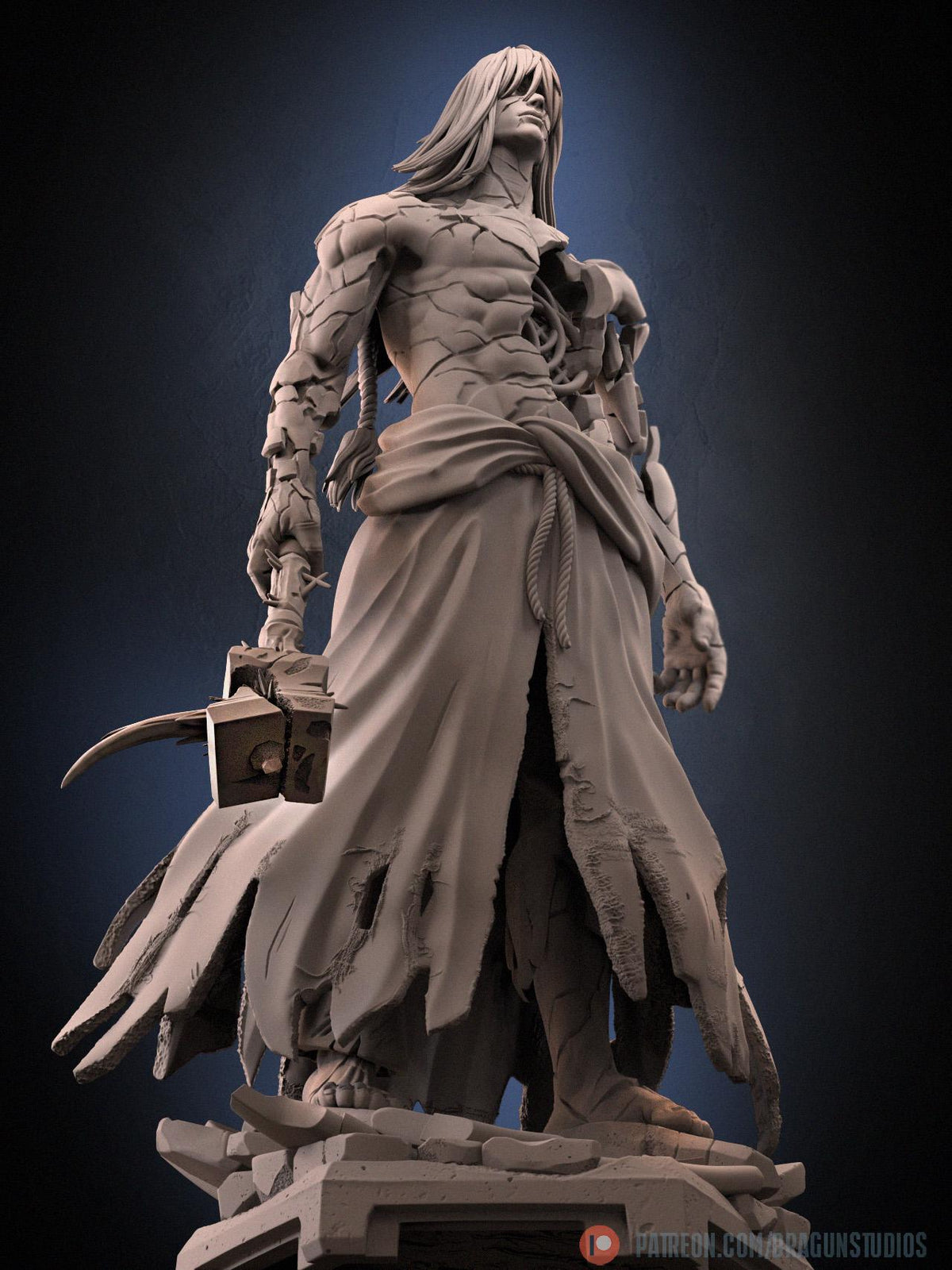 Fractured God Miniature - DraGun Studios - 56mm / 110mm - Resin Printed Figure for D&D, TTRPGs, and Board Games