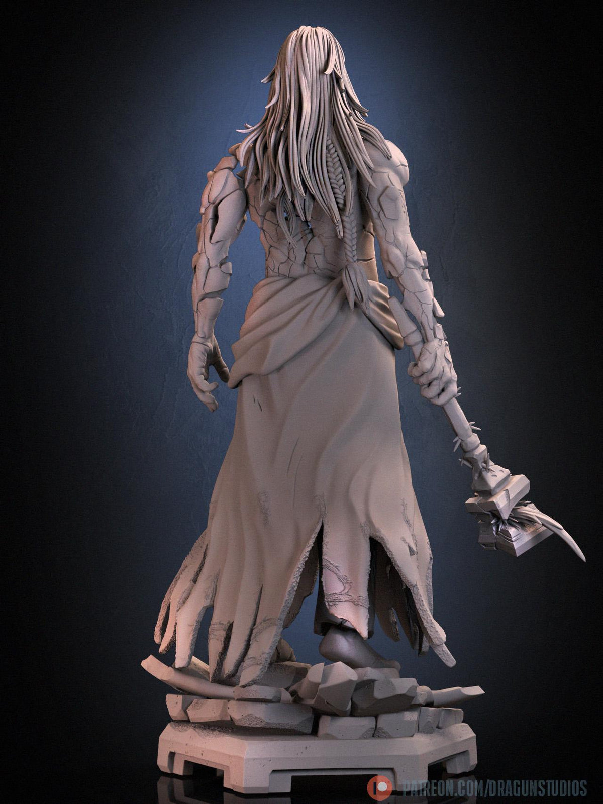 Fractured God Miniature - DraGun Studios - 56mm / 110mm - Resin Printed Figure for D&D, TTRPGs, and Board Games
