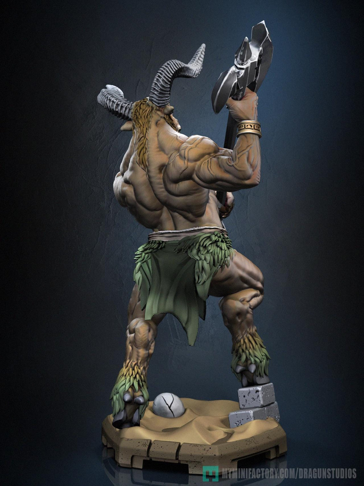 Minotaurus Miniature - DraGun Studios - 56mm / 110mm - Resin Printed Figure for D&D, TTRPGs, and Board Games