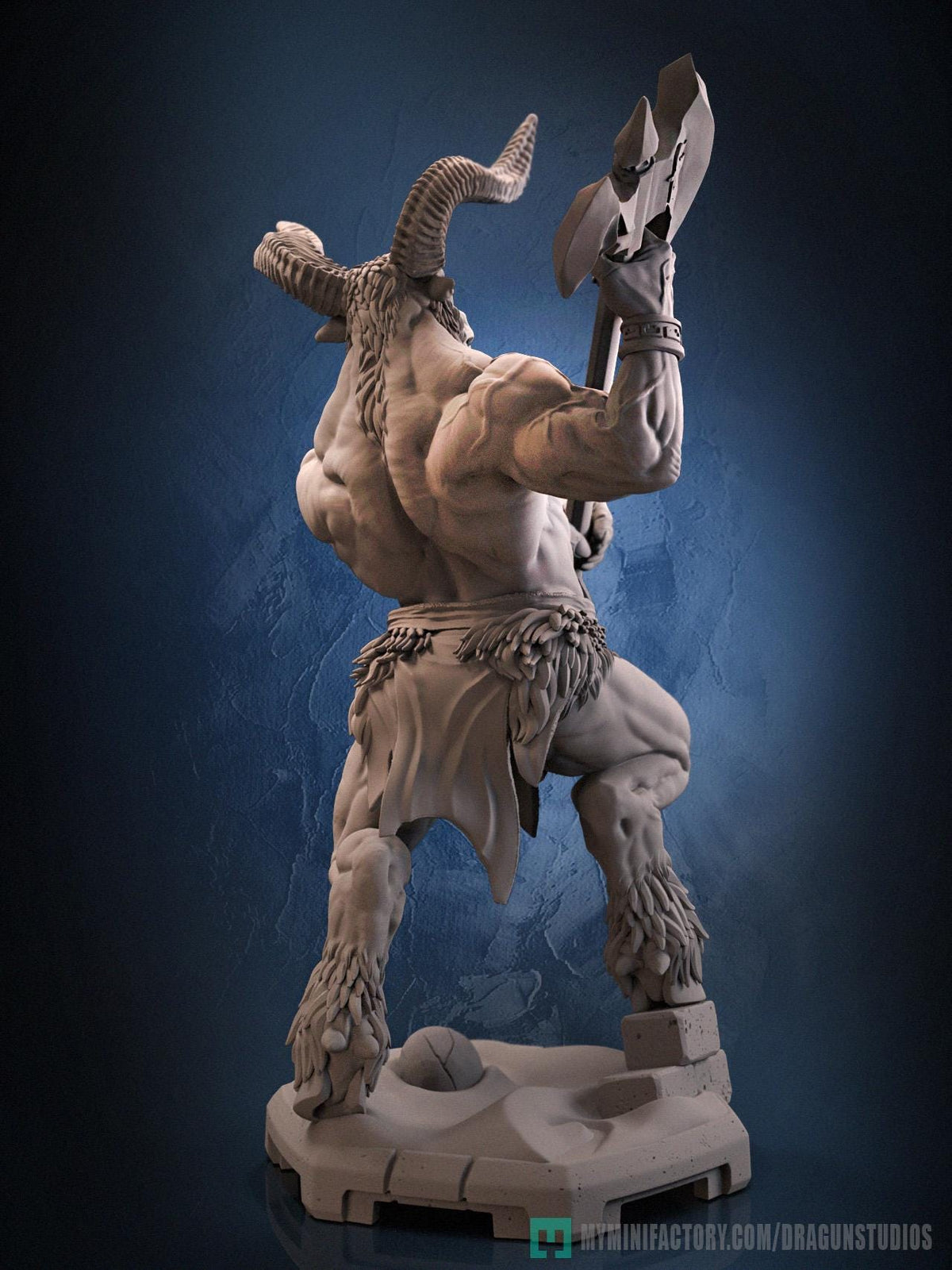 Minotaurus Miniature - DraGun Studios - 56mm / 110mm - Resin Printed Figure for D&D, TTRPGs, and Board Games
