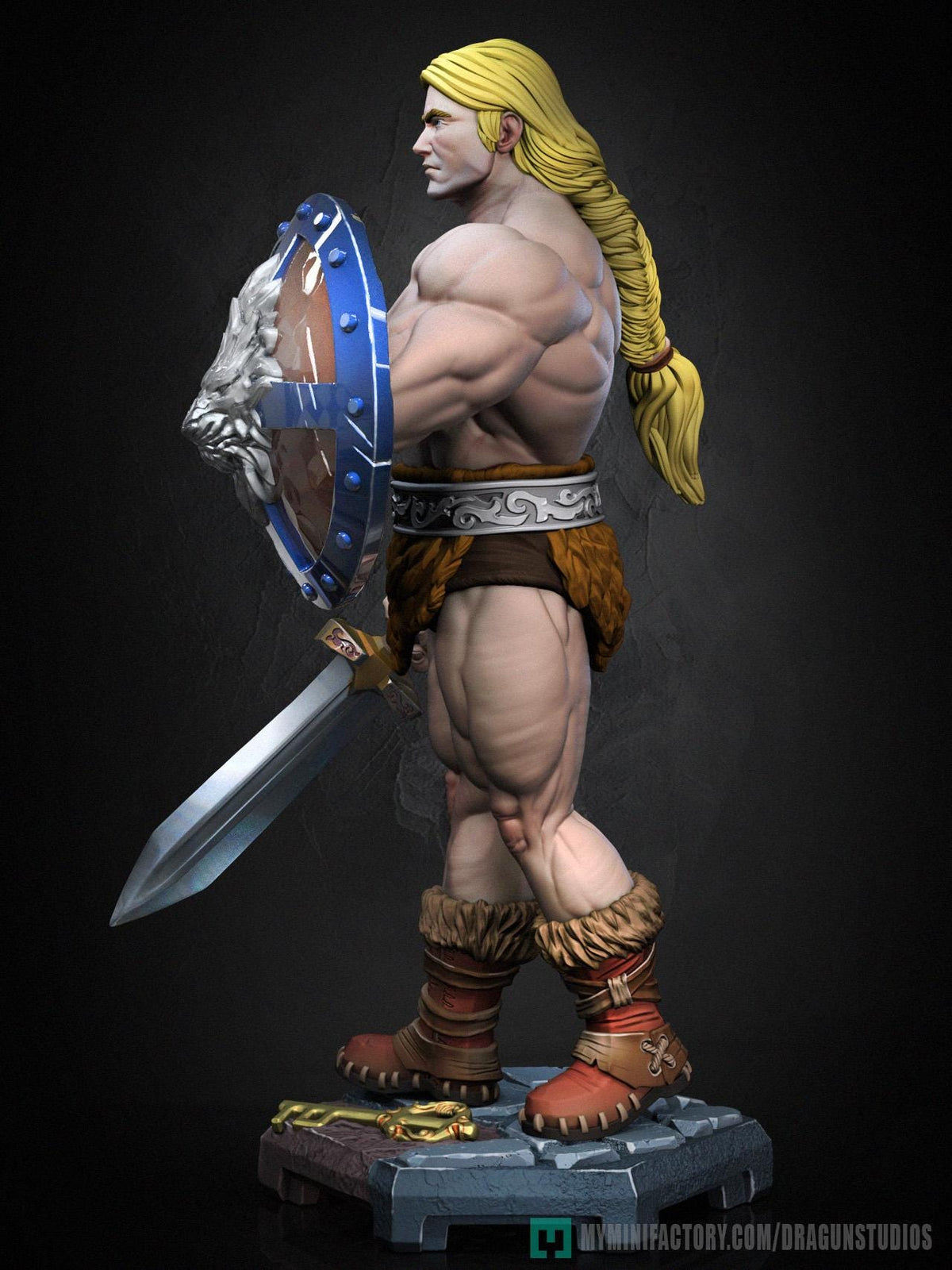 Alan the Brave Miniature - DraGun Studios - 28mm / 32mm / 36mm / 75mm - Resin Printed Figure for D&D, TTRPGs, and Board Games