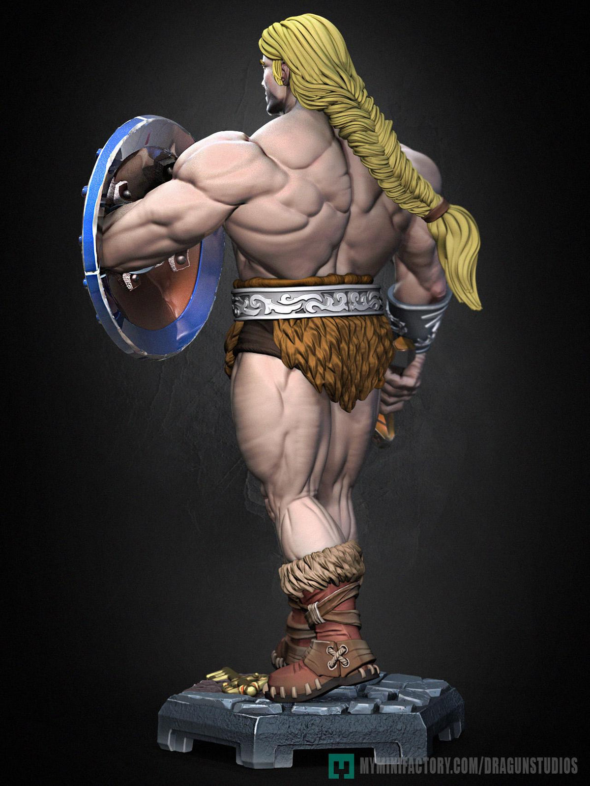 Alan the Brave Miniature - DraGun Studios - 28mm / 32mm / 36mm / 75mm - Resin Printed Figure for D&D, TTRPGs, and Board Games