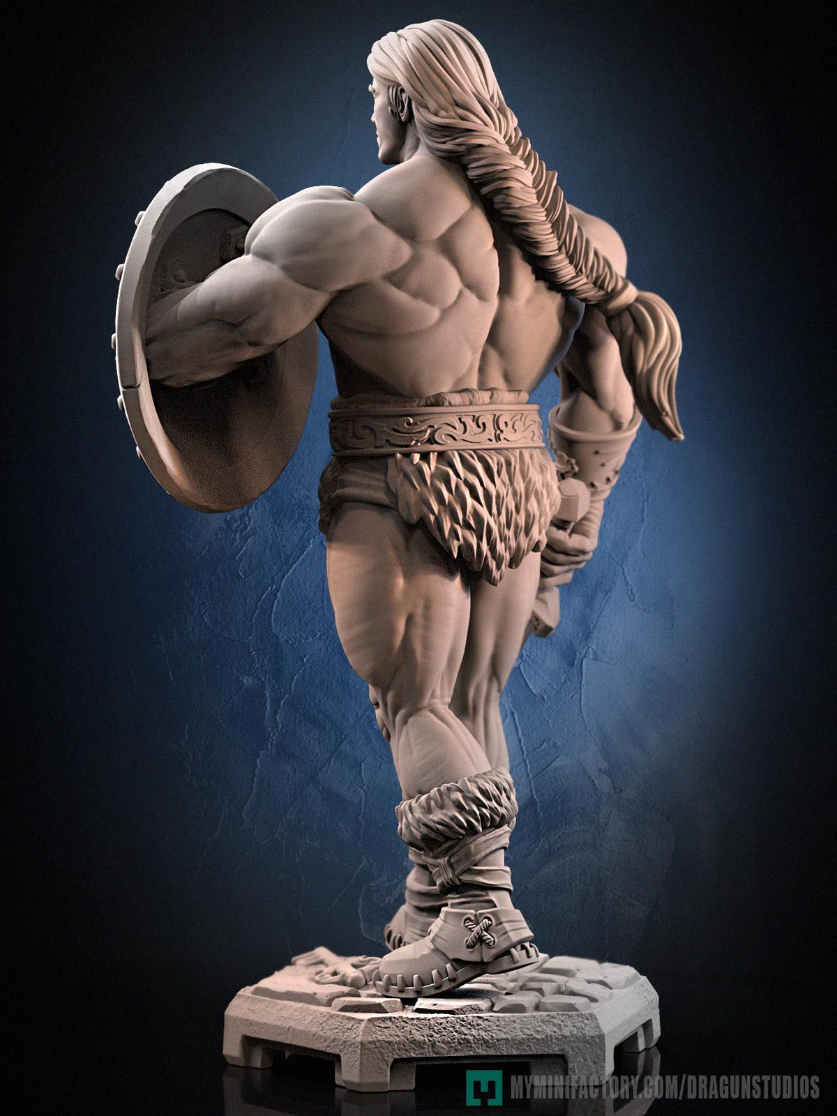 Alan the Brave Miniature - DraGun Studios - 28mm / 32mm / 36mm / 75mm - Resin Printed Figure for D&D, TTRPGs, and Board Games