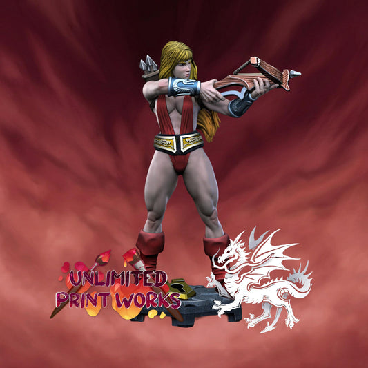 Amazon Sara Miniature - DraGun Studios - 28mm / 32mm / 36mm / 75mm - Resin Printed Figure for D&D, TTRPGs, and Board Games