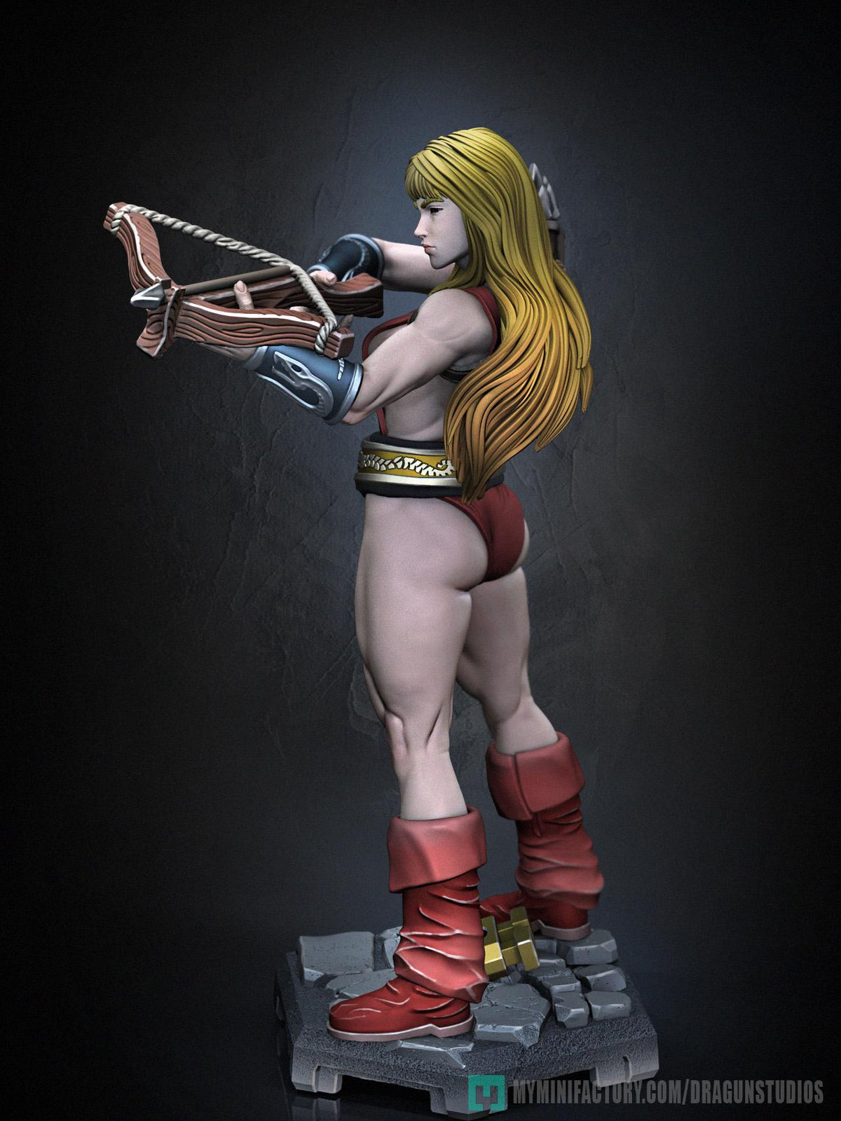 Amazon Sara Miniature - DraGun Studios - 28mm / 32mm / 36mm / 75mm - Resin Printed Figure for D&D, TTRPGs, and Board Games