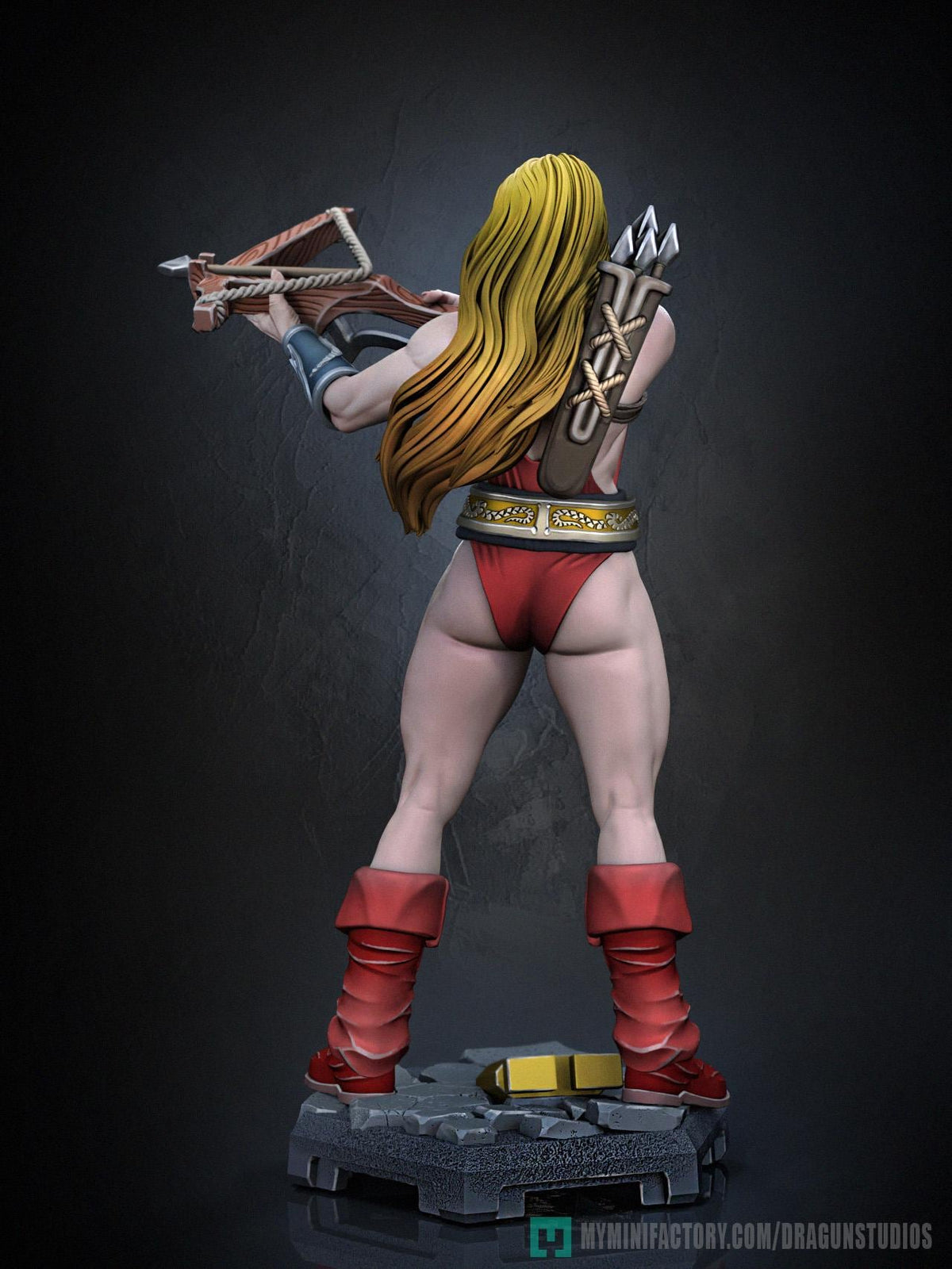 Amazon Sara Miniature - DraGun Studios - 28mm / 32mm / 36mm / 75mm - Resin Printed Figure for D&D, TTRPGs, and Board Games
