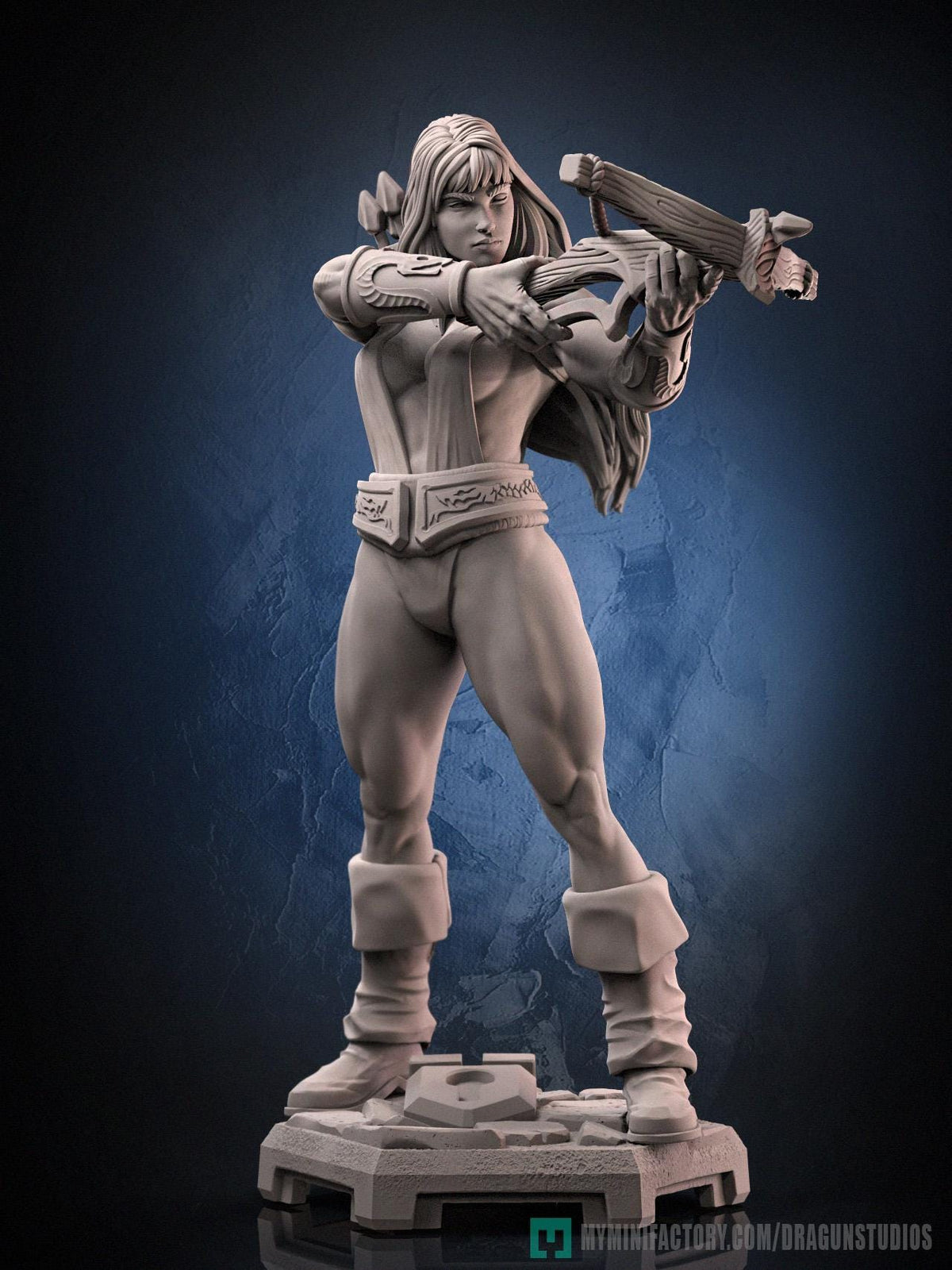 Amazon Sara Miniature - DraGun Studios - 28mm / 32mm / 36mm / 75mm - Resin Printed Figure for D&D, TTRPGs, and Board Games