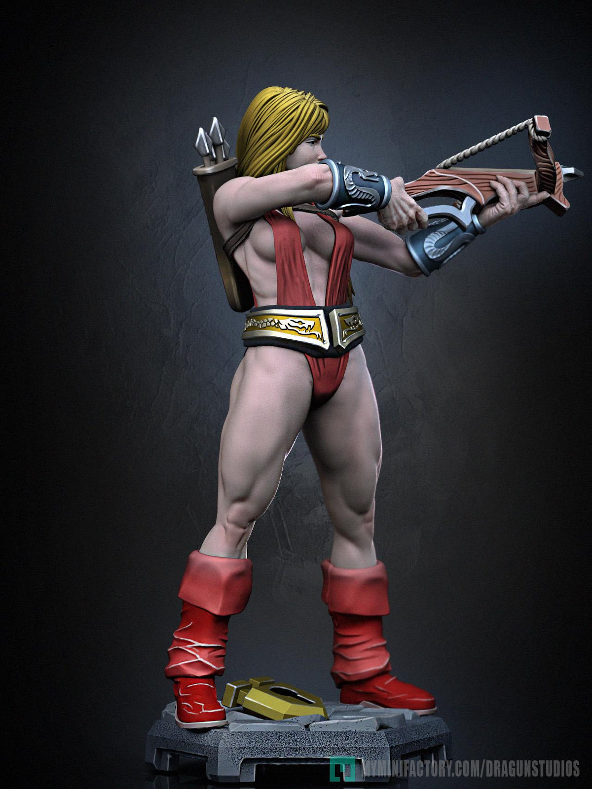 Amazon Sara Miniature - DraGun Studios - 28mm / 32mm / 36mm / 75mm - Resin Printed Figure for D&D, TTRPGs, and Board Games