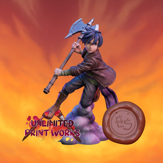 Axe Hero Miniature - 28mm / 32mm / 36mm / 75mm - Ethan Savage Studios - Resin Printed Miniature for D&D, TTRPGs, and Board Games