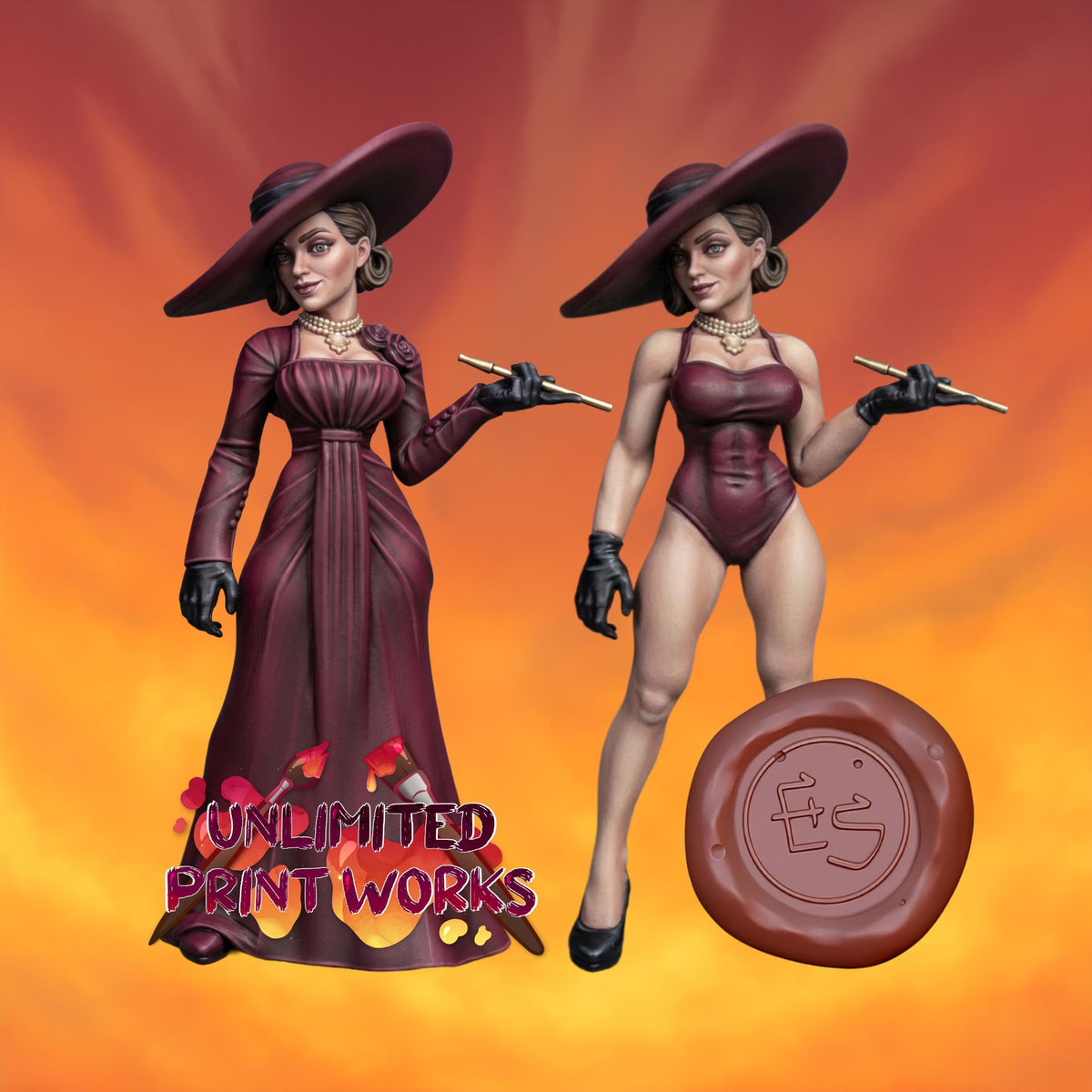 Wealthy Giantess Miniature (2 Variations) - 28mm / 32mm / 36mm - Ethan Savage - Resin Printed Miniature for D&D, TTRPGs, and Board Games