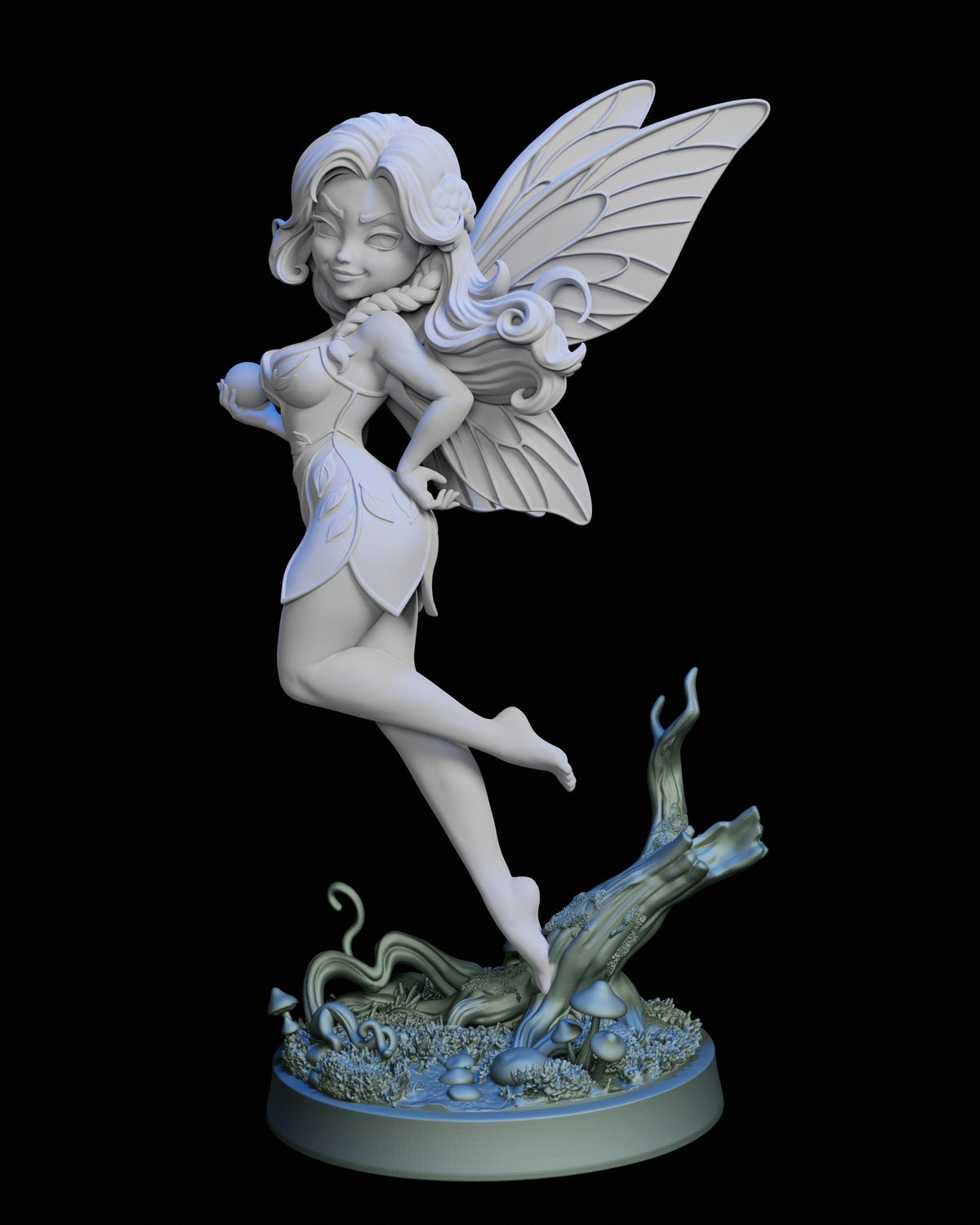 Whispers of the Fairywood Miniature (4 Variations) - Claudia's Gallery - 28mm / 32mm / 36mm / 75mm - Unpainted Resin Printed Figures