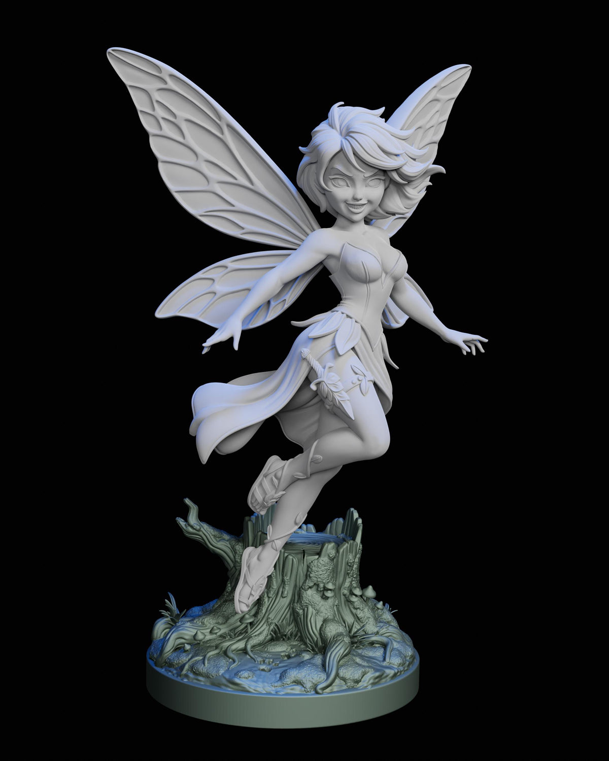 Whispers of the Fairywood Miniature (4 Variations) - Claudia's Gallery - 28mm / 32mm / 36mm / 75mm - Unpainted Resin Printed Figures
