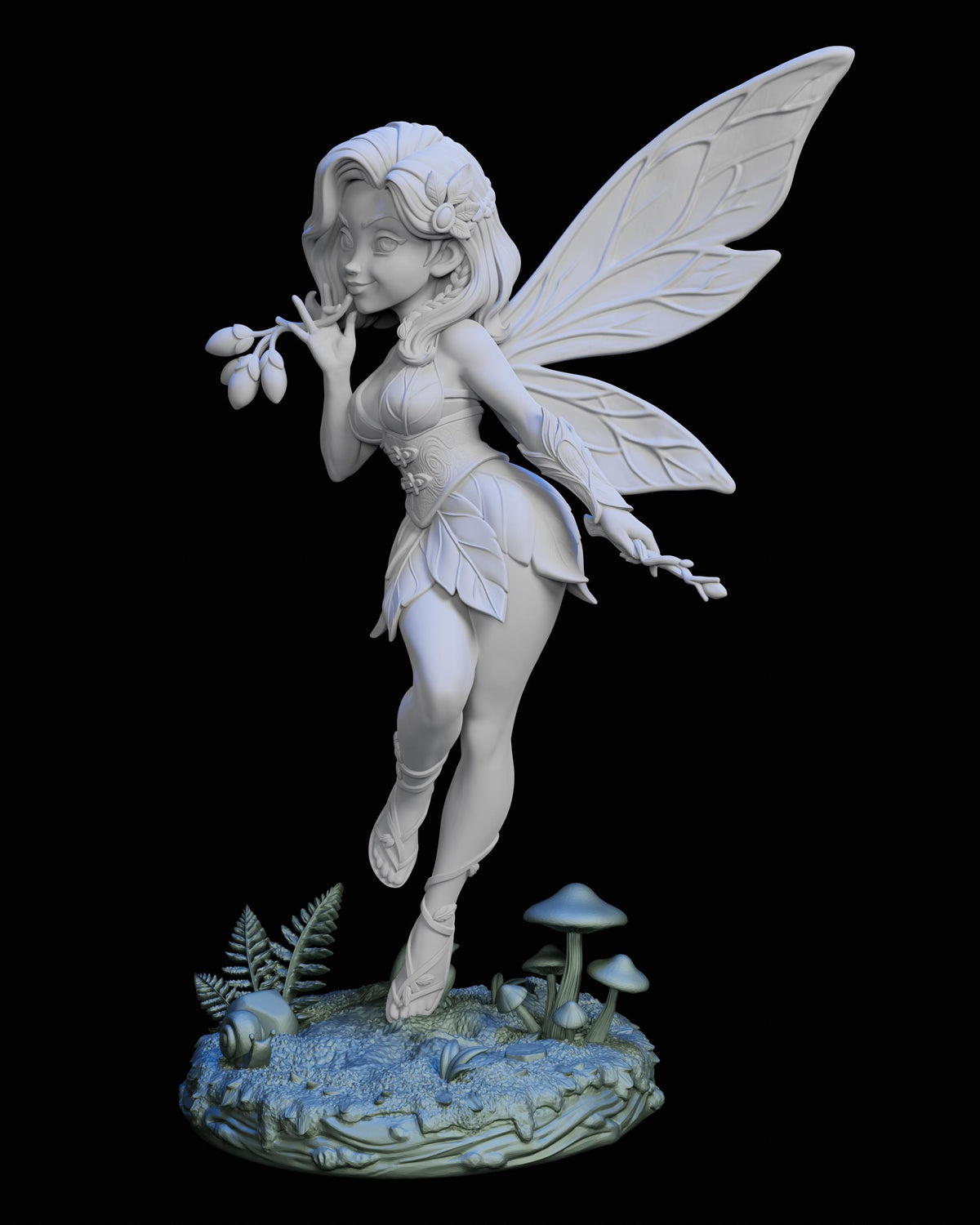 Whispers of the Fairywood Miniature (4 Variations) - Claudia's Gallery - 28mm / 32mm / 36mm / 75mm - Unpainted Resin Printed Figures