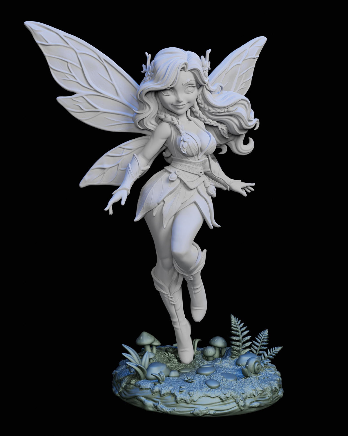 Whispers of the Fairywood Miniature (4 Variations) - Claudia's Gallery - 28mm / 32mm / 36mm / 75mm - Unpainted Resin Printed Figures