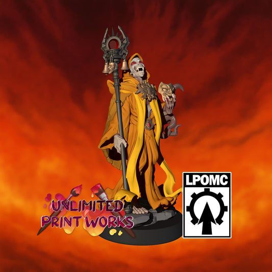 Lifelink the Soulbinder Miniature - 28mm / 32mm / 36mm / 75mm - LPOMC - Unpainted Resin Printed Figure for D&D, TTRPGs, and Board Games