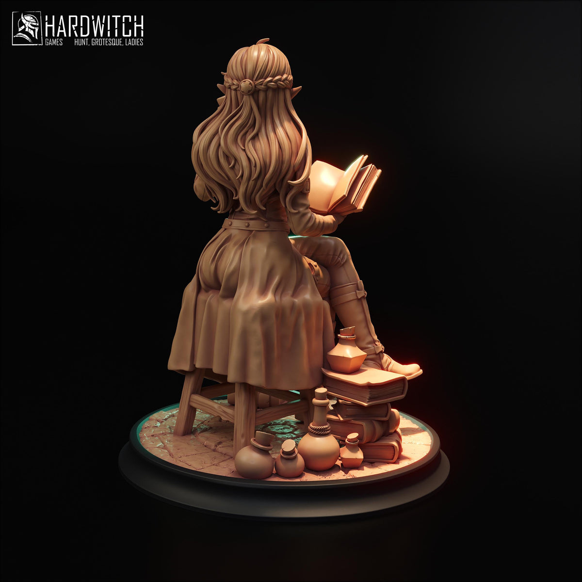 Alchemist Vella Miniature - 28mm / 32mm / 36mm / 75mm - HardWitch Games - Resin Printed Figure for TTRPGs, Board Games, and Wargaming
