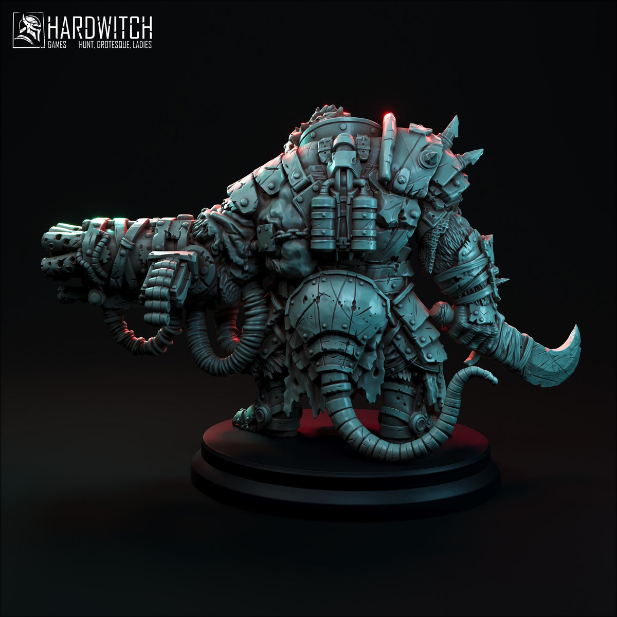 Brazen Rat Ratzeb Squad Miniature (2 Versions) - 28mm / 32mm / 36mm / 75mm - HardWitch Games - Resin Printed Figure for TTRPGs and Wargames