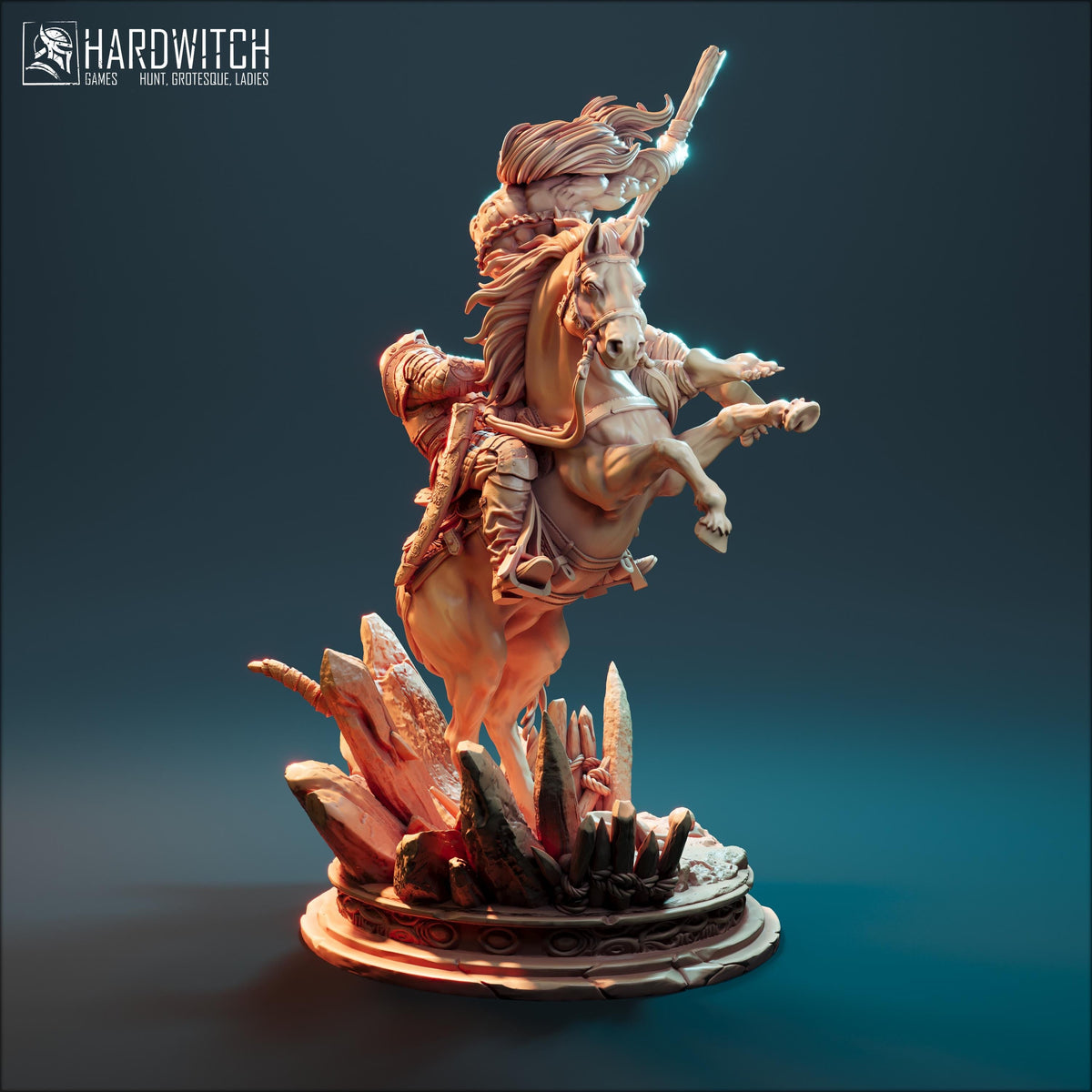 The Hunter Becomes the Hunted Figure - 75mm / 1:12 Scale - HardWitch Games - Resin Printed Statue for Display Painting