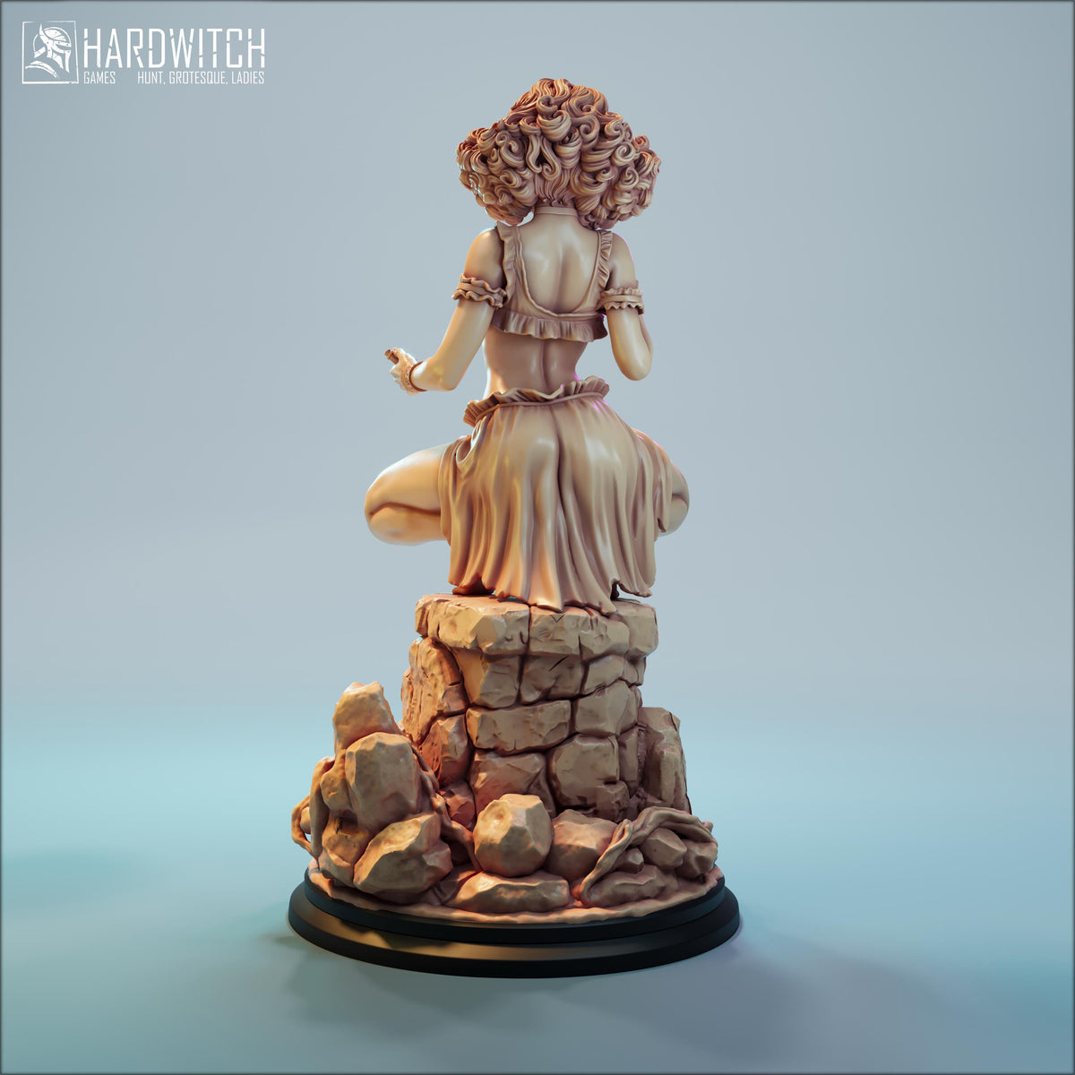Asiri Hedgewitch Miniature (2 Versions, Standard & NSFW Variations) - 28mm / 32mm / 36mm / 75mm / 1:12 Scale - HardWitch Games