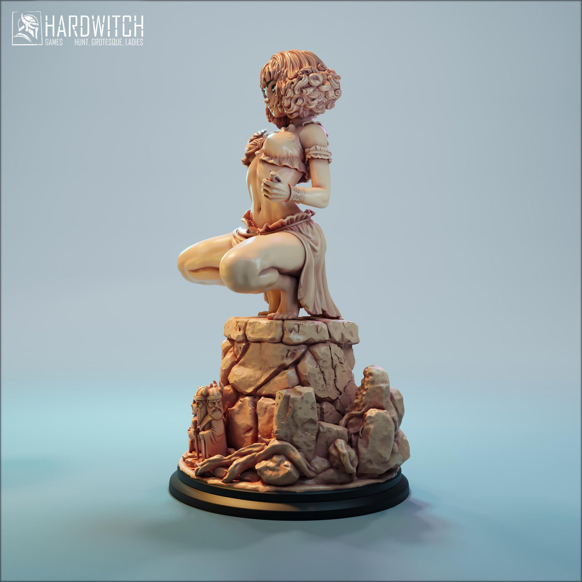 Asiri Hedgewitch Miniature (2 Versions, Standard & NSFW Variations) - 28mm / 32mm / 36mm / 75mm / 1:12 Scale - HardWitch Games